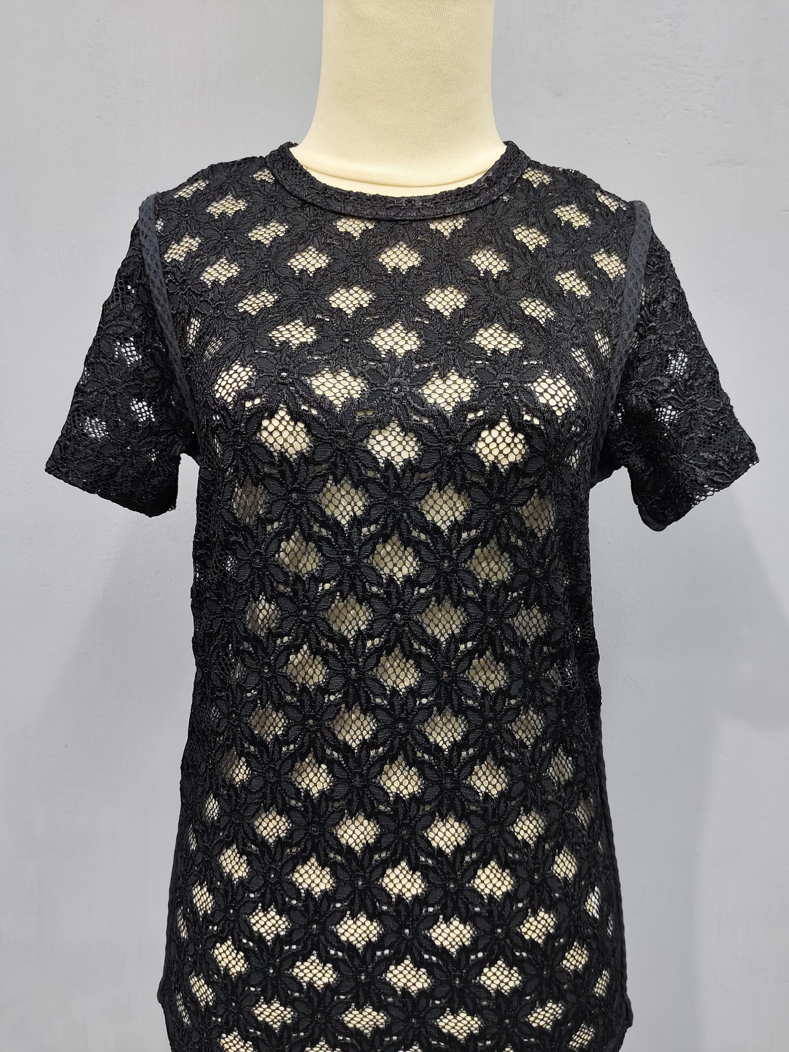 Comme des Garcons 2000s CDG🔥 Gothic Minimalist Floral Crochet Lace MeshTop Size M / US 6-8 / IT 42-44 - 5 Thumbnail