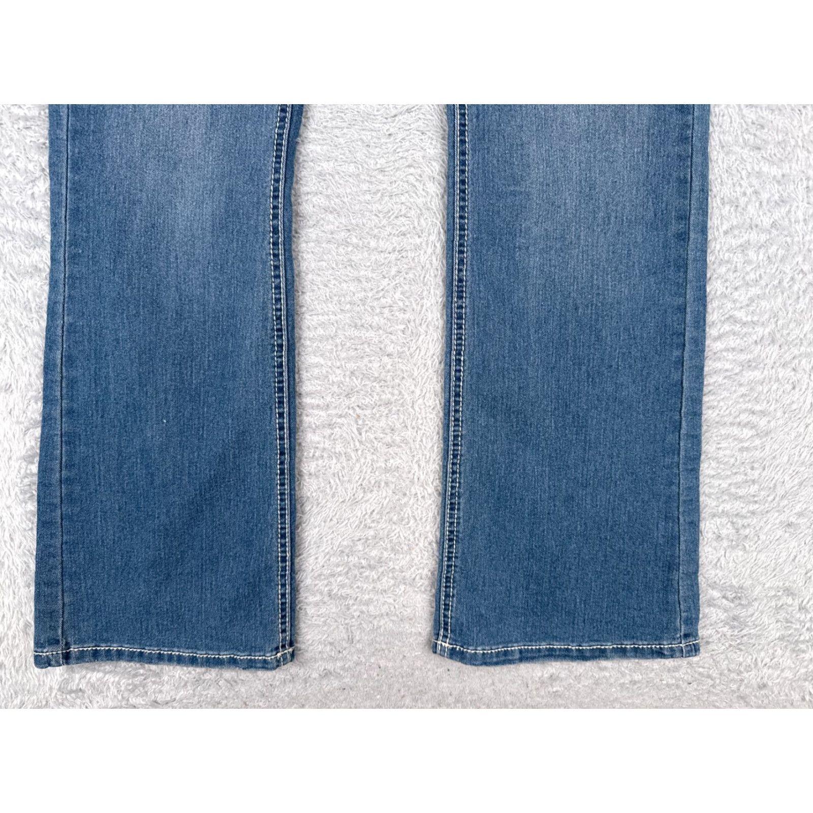 Faded Glory Faded Glory Jeans Womens 12 Blue Denim Distressed Bootcut Mid Rise 32x32 Jeans Size 34" / US 12 / IT 48 - 2 Thumbnail