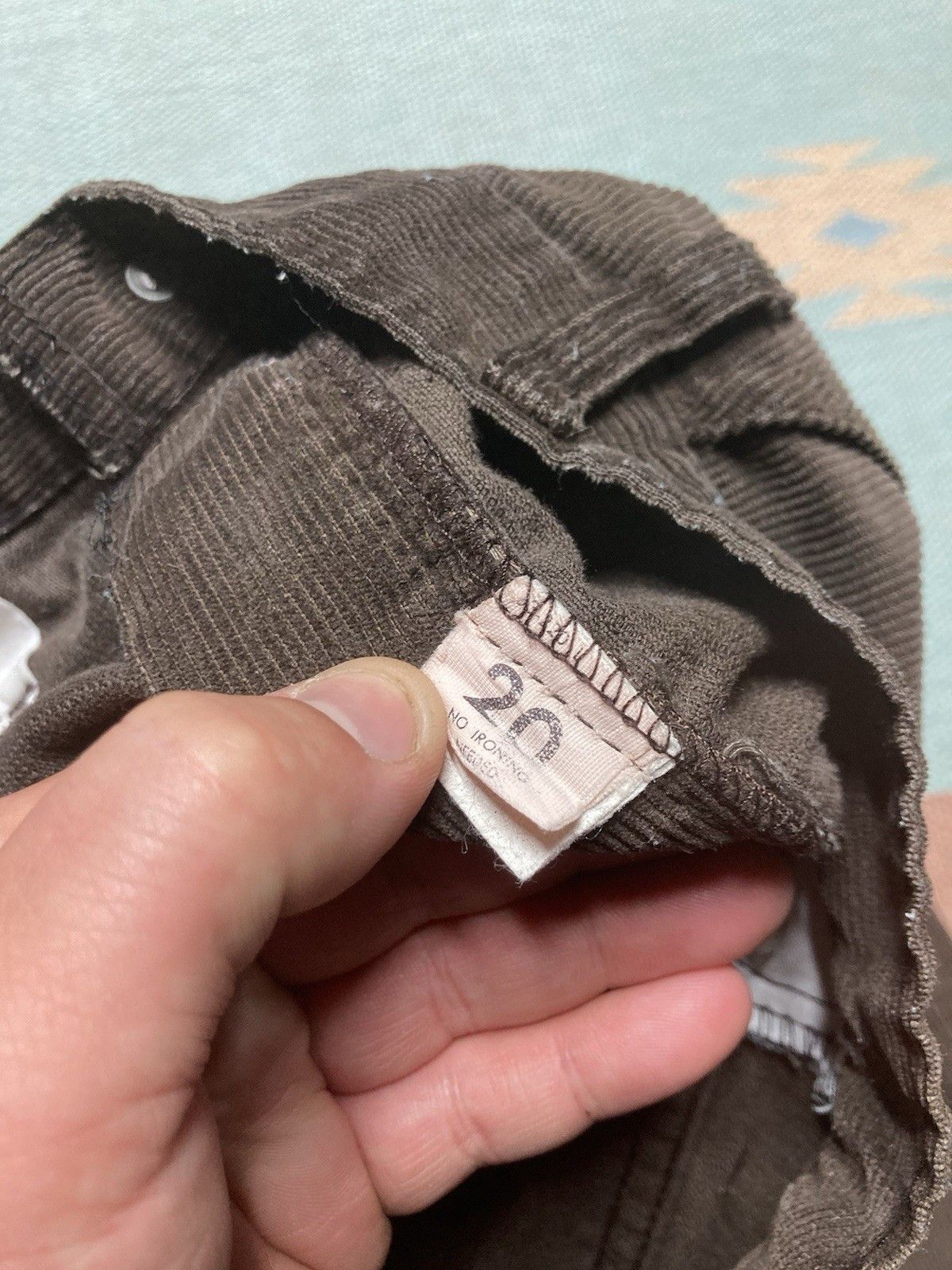 Vintage 1970s corduroy pants bootcut flare Montgomery Ward 20 31x31 Size 31" - 8 Thumbnail