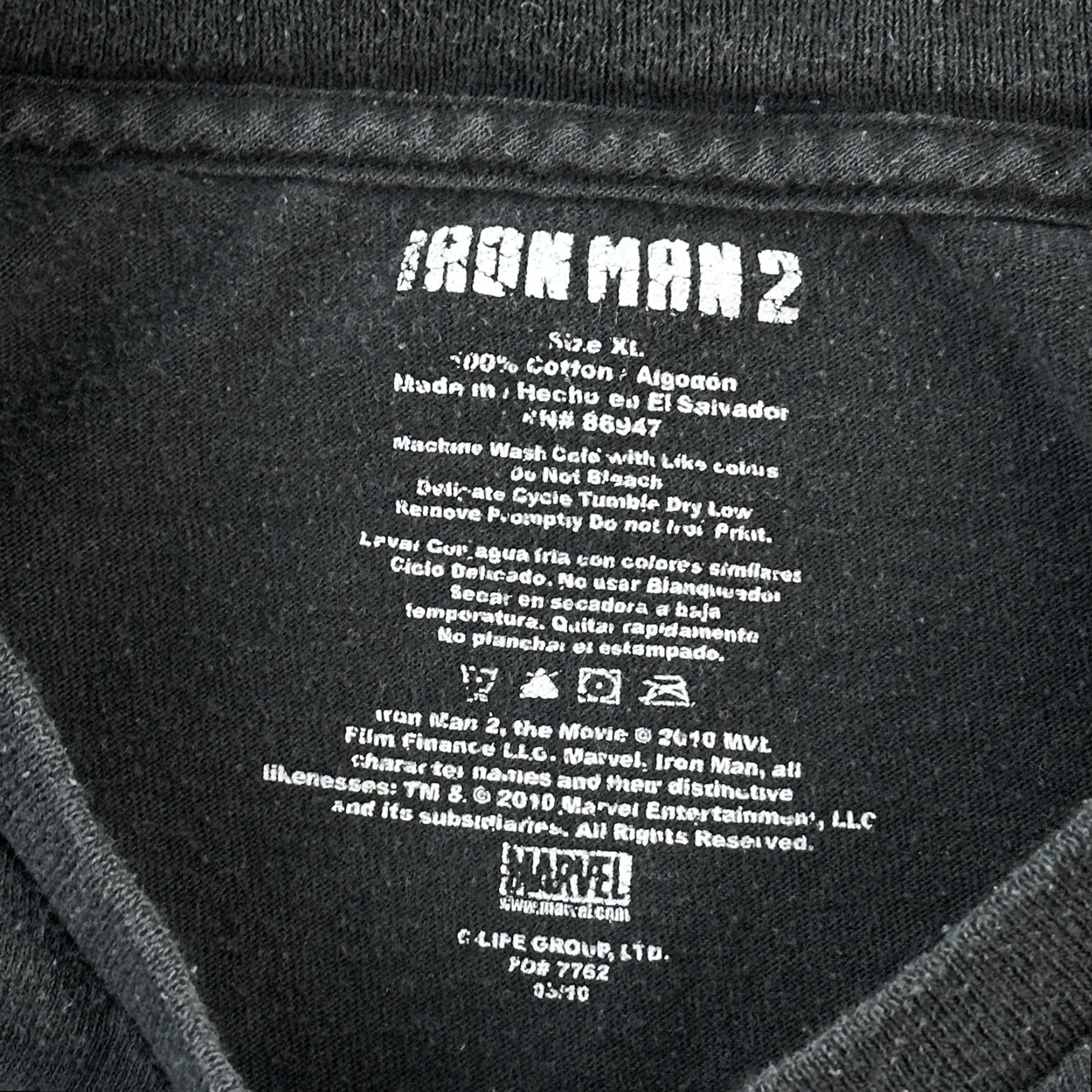 Vintage VINTAGE Iron Man 2 Shirt Mens XL Black Marvel Comics Superhero Movie Tee Promo Y2K Size US XL / EU 56 / 4 - 5 Thumbnail