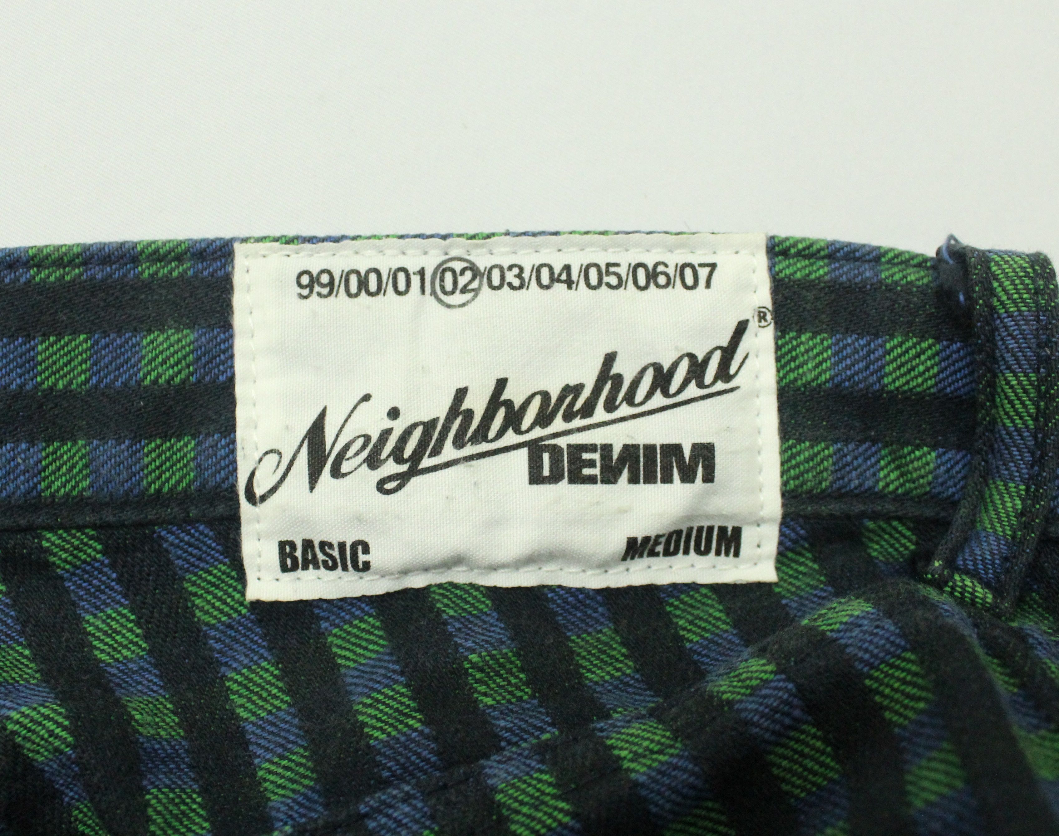 Neighborhood Vintage NEIGHBORHOOD Denim 2002 Woven Striped Plaid Size US 33 - 15 Thumbnail
