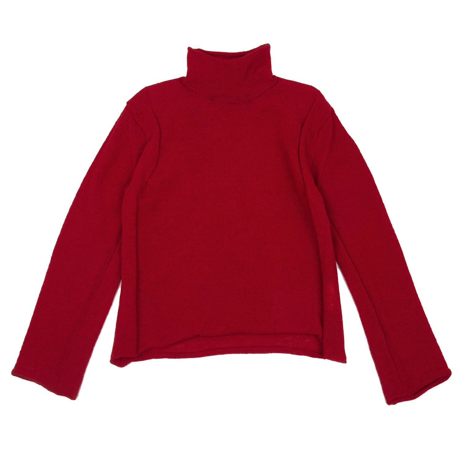 Comme des Garcons Homme Plus Oversized High Neck Knit Sweater in Red, Size M Size US M / EU 48-50 / 2 - 1 Thumbnail