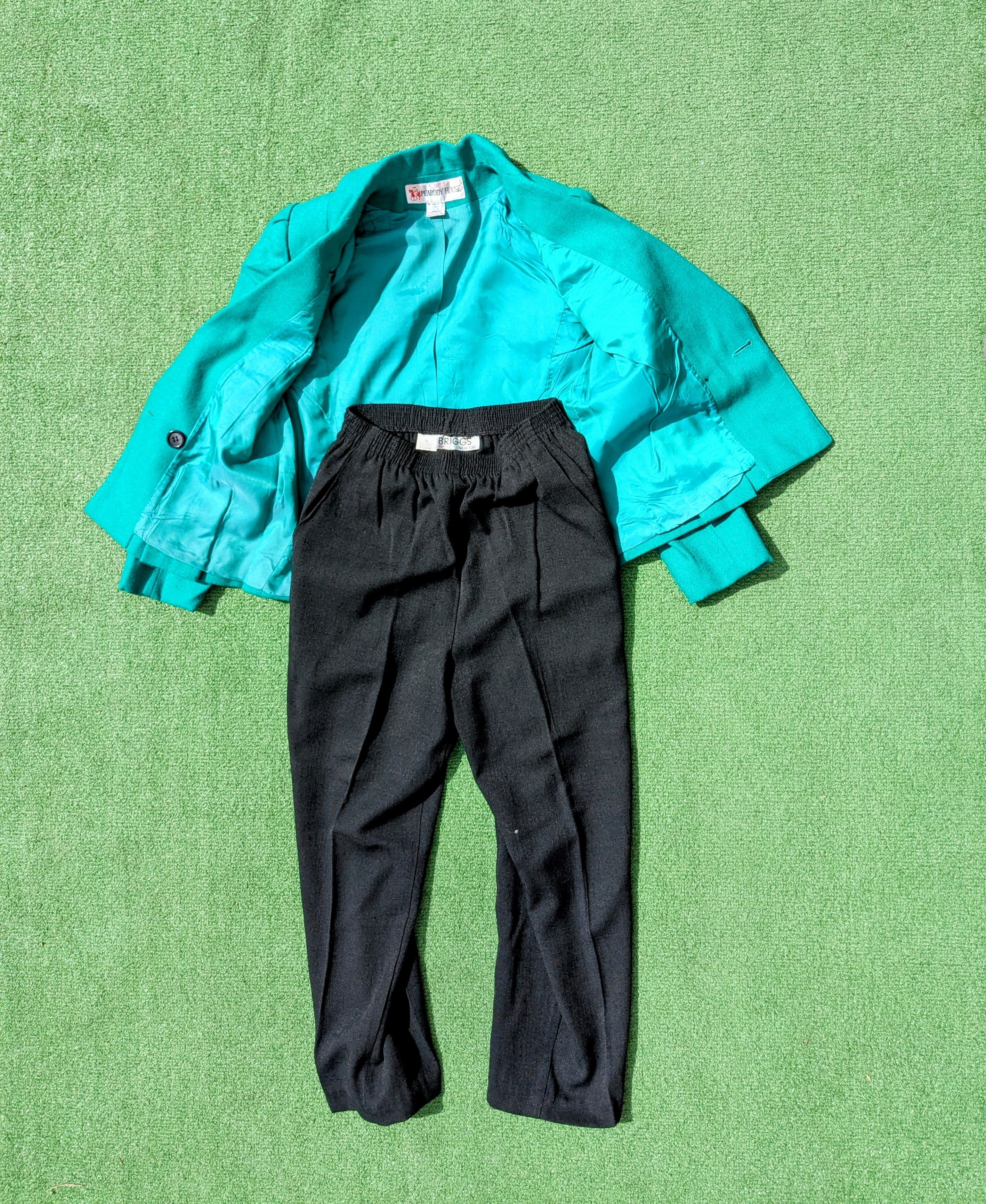 Vintage Peabody House Wool Blend Blazer Jacket+Briggs Pants Set Size M / US 6-8 / IT 42-44 - 4 Thumbnail