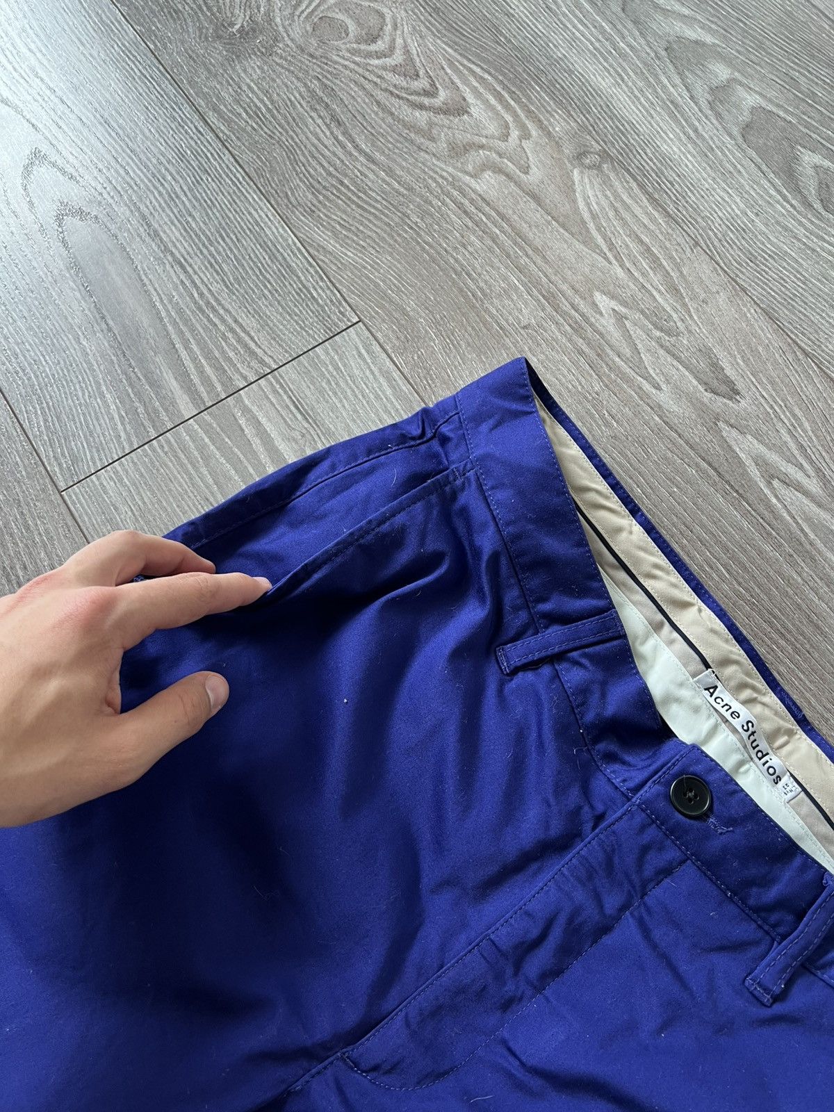 Acne Studios × Designer Archival Acne Studios Roc Satin Cotton Skinny Pants Size US 34 / EU 50 - 9 Thumbnail