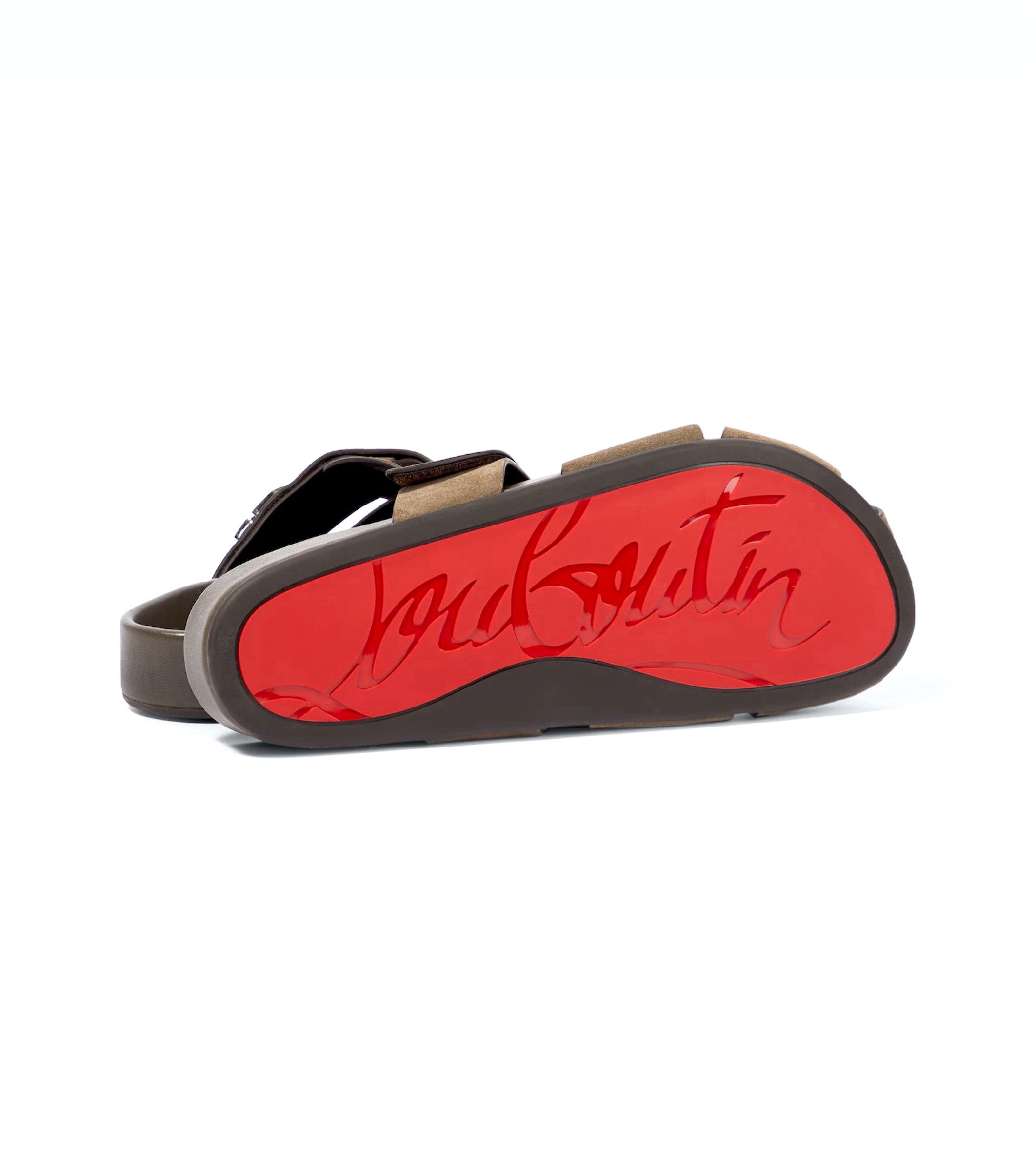Christian Louboutin 3230329 E613 Abubizz Flat Embellished Suede Mules Size US 8 / EU 41 - 6 Thumbnail