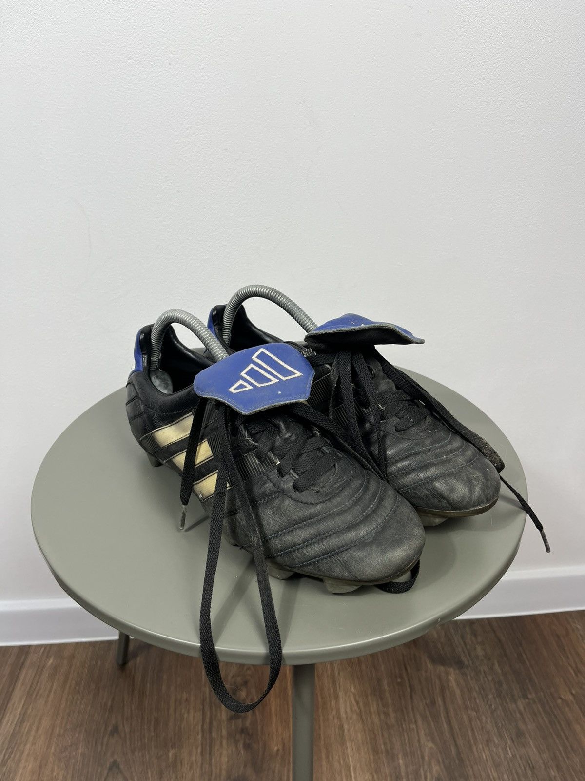 Adidas Vintage adidas Football Boots Cleats Black Blue EU 42 Size US 9 / EU 42 - 1 Thumbnail