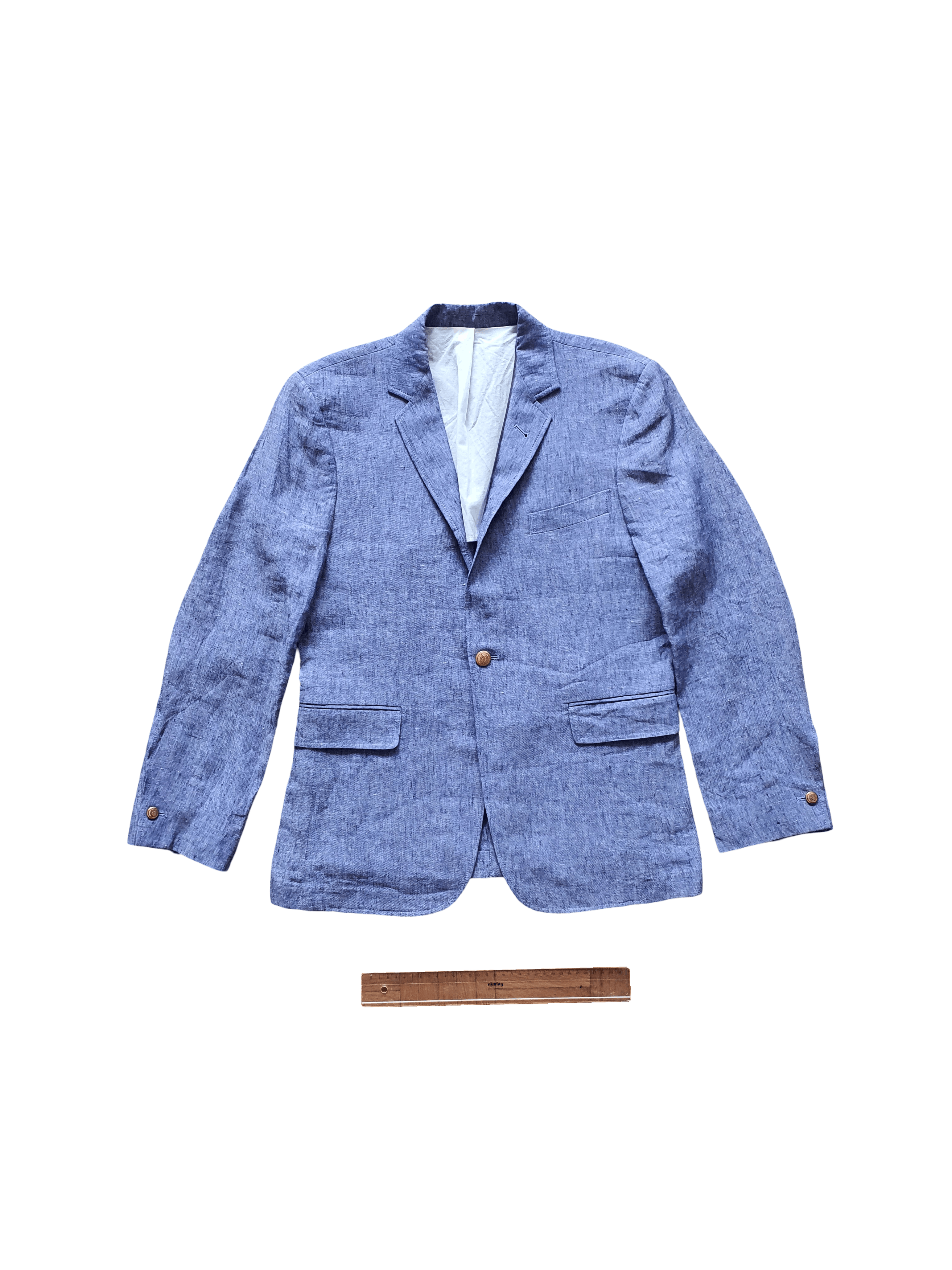 Maison Kitsune Blazer Sports Coat Jacket - Linen, 1 Button - Sz EU IT 46 Size 36R - 1 Thumbnail