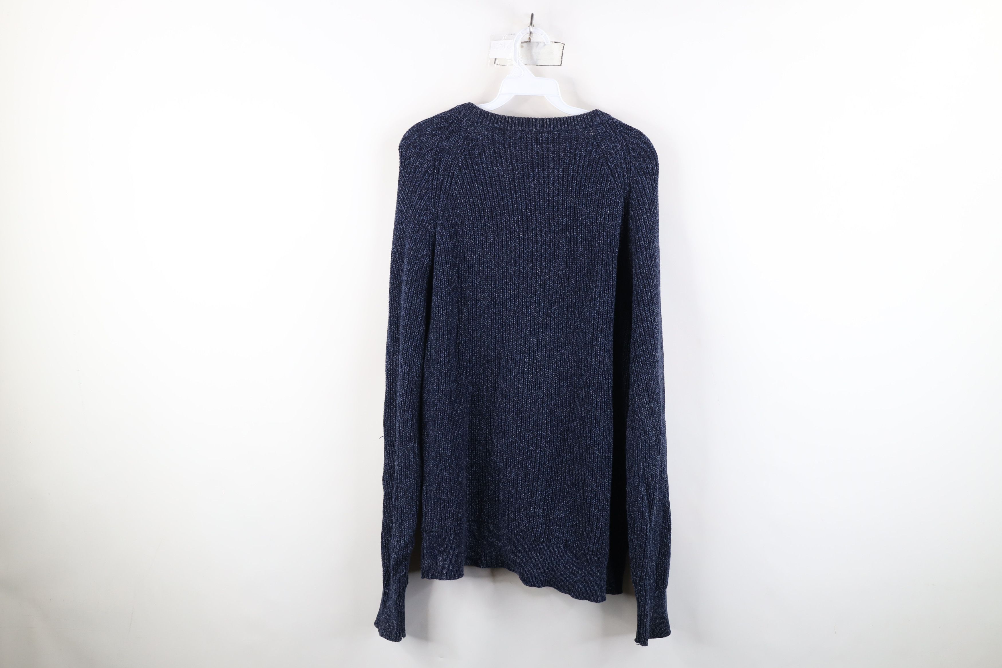 J.Crew J Crew Chunky Ribbed Knit Crewneck Sweater Heather Blue Size XL / US 12-14 / IT 48-50 - 10 Thumbnail
