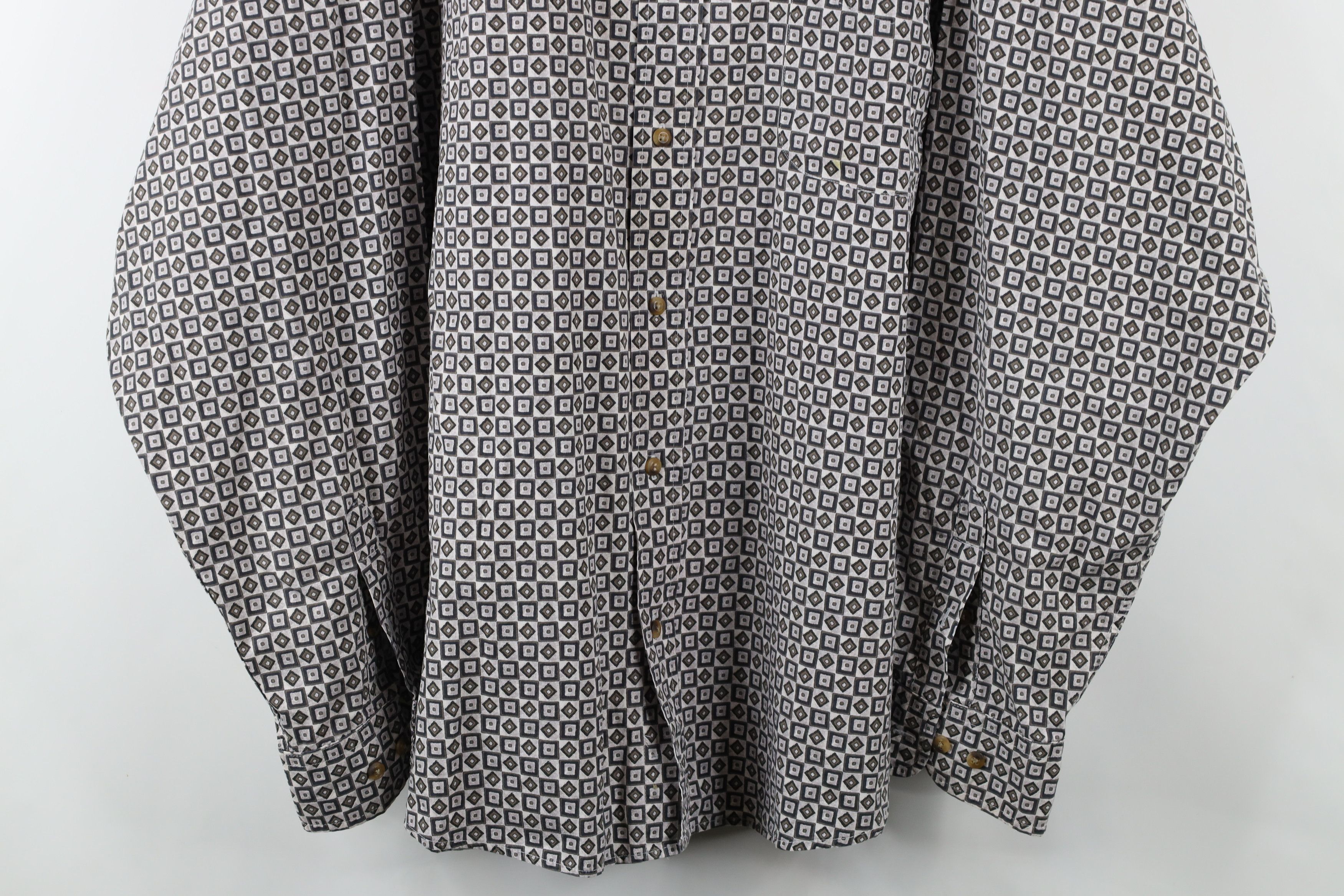 Vintage Vintage 90s Streetwear Diamond Collared Button Down Shirt Size US XXL / EU 58 / 5 - 3 Thumbnail
