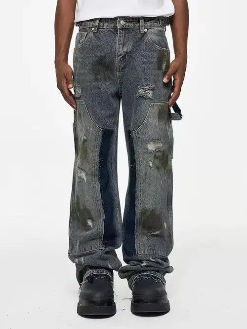 Japanese Brand × Jean Vintage distressed washed micro-flare jeans Size US 32 / EU 48 - 3 Thumbnail
