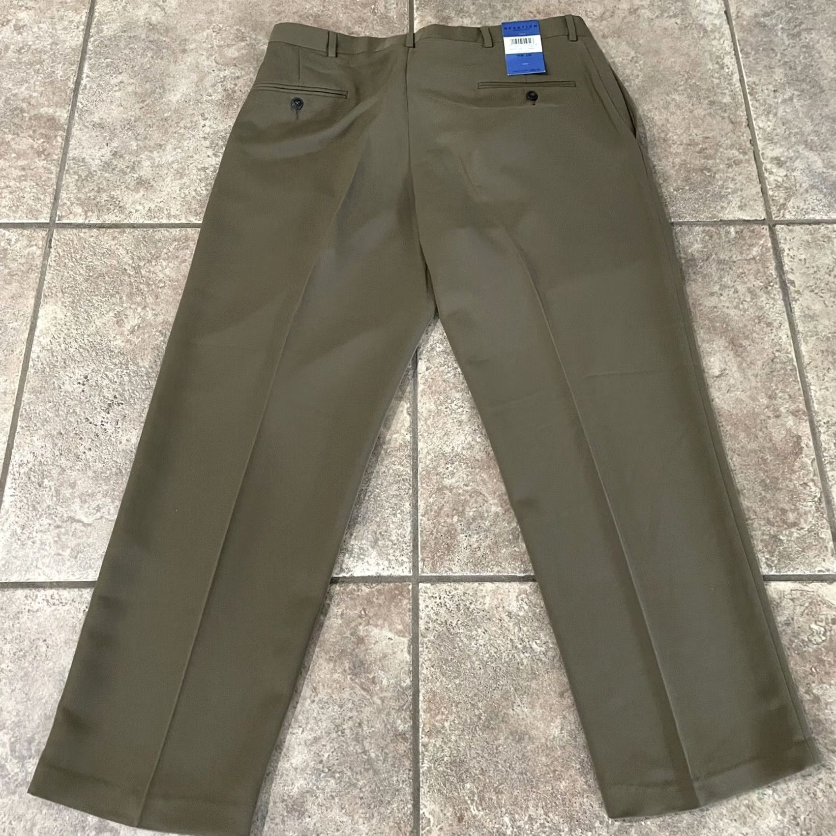 Vintage Reaction Pants Dress Brown 36x29 Mens Polyester NWT Chino Size US 36 / EU 52 - 5 Thumbnail