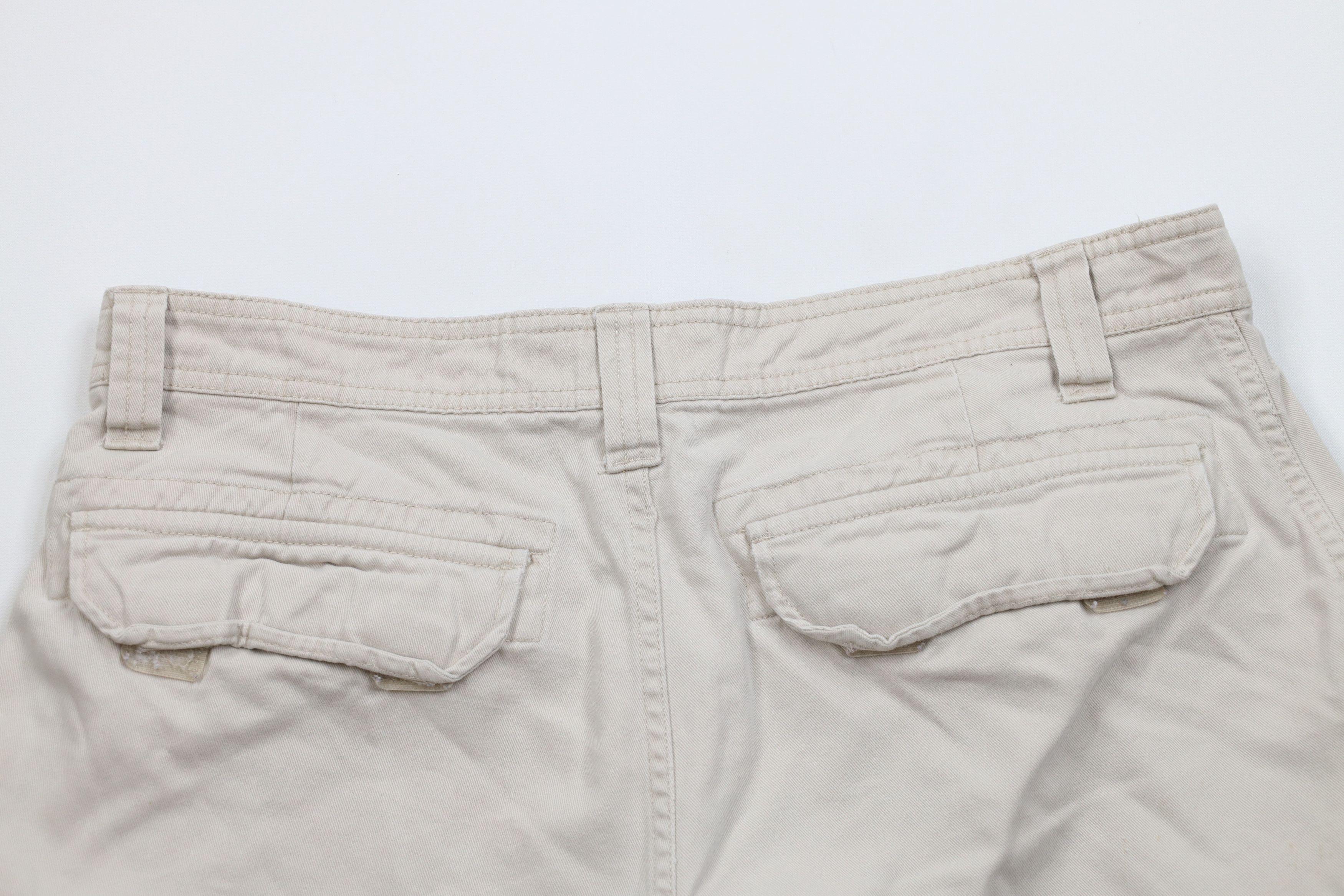 Aeropostale × Vintage Vintage 90s Y2K Aeropostale Heavyweight Cargo Shorts Beige Size US 32 / EU 48 - 9 Thumbnail