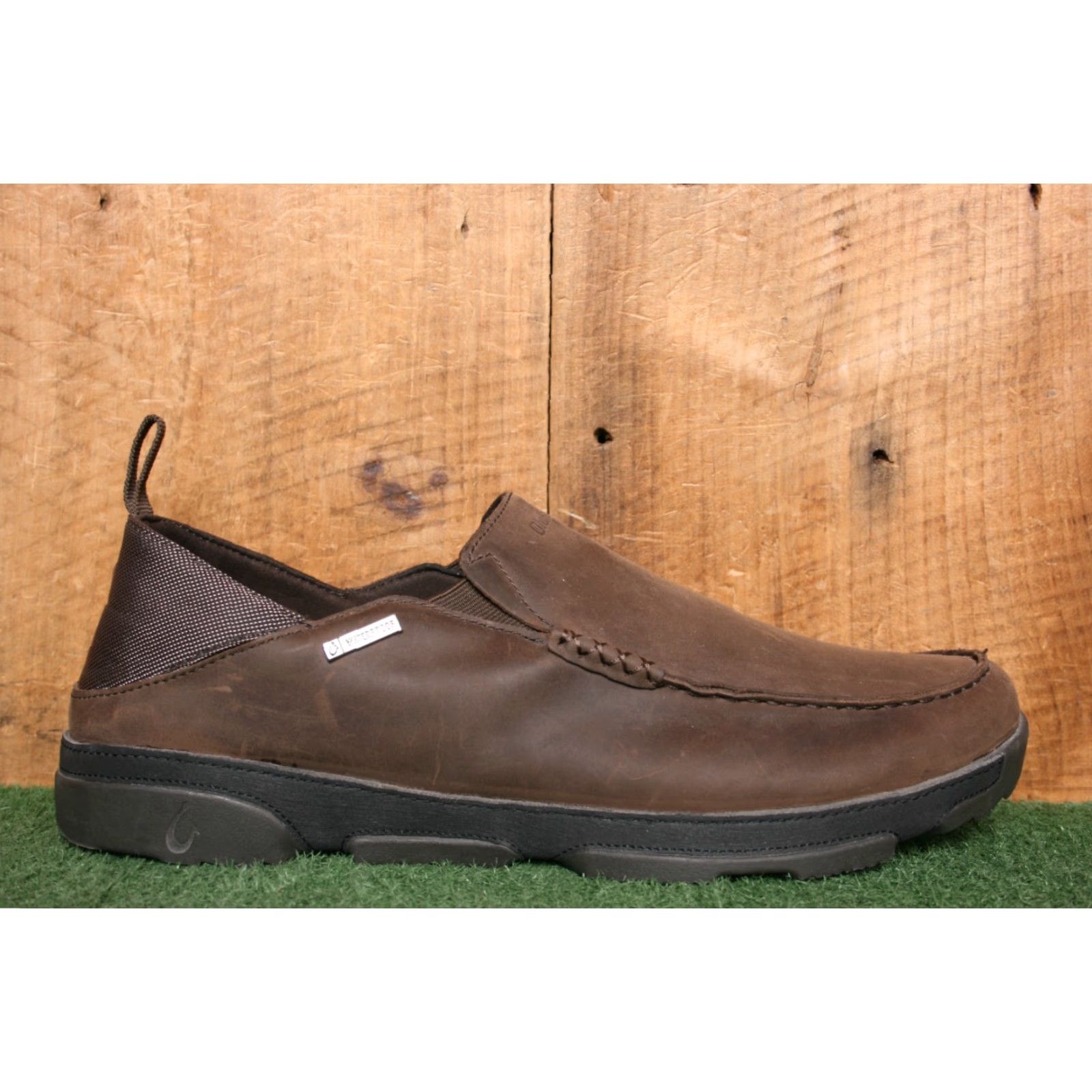Olukai OLUKAI Na'i Waterproof Leather Slip On Loafers Brown US 14 EUR 47 Men's Size US 14 / EU 47 - 2 Thumbnail