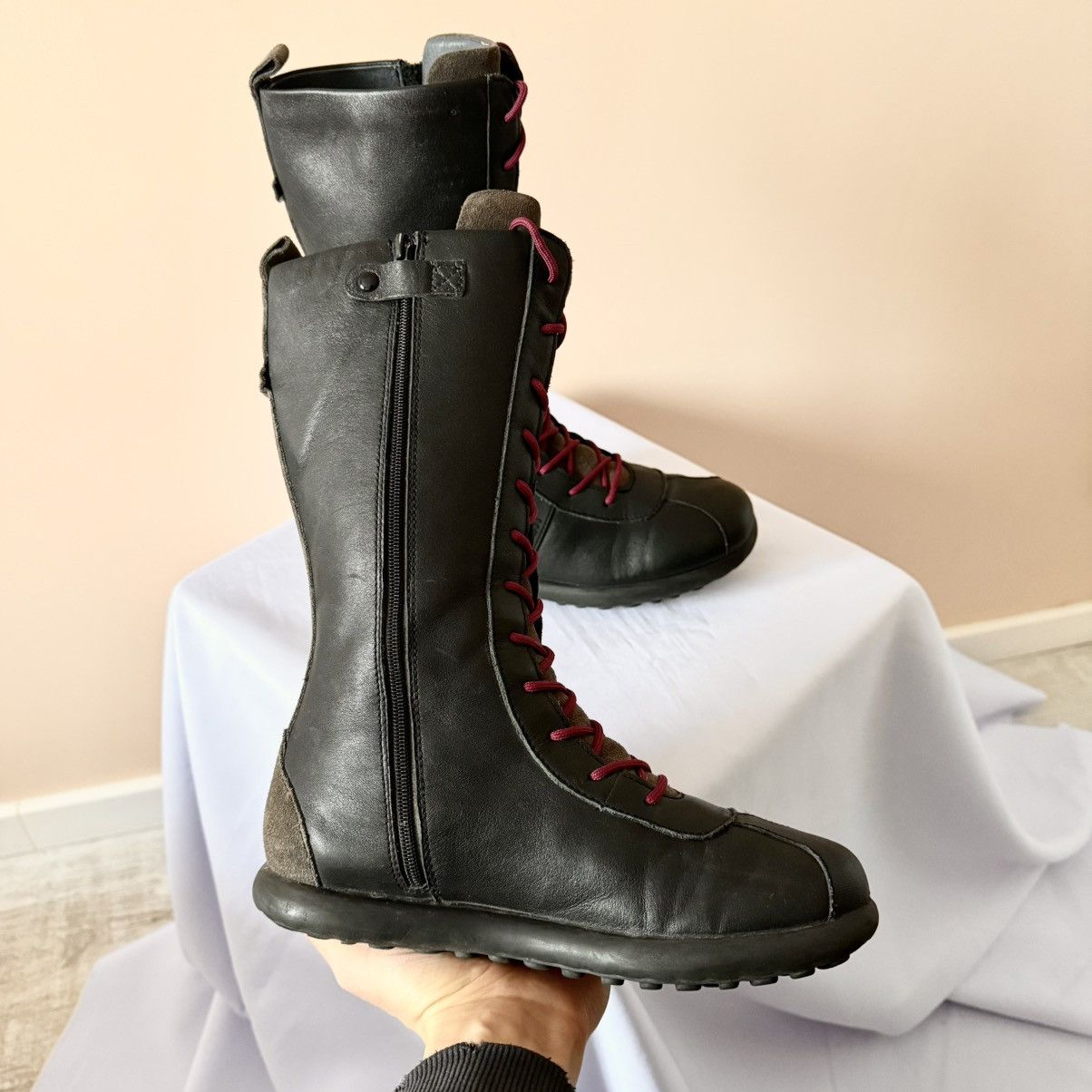 Dirk Bikkembergs Camper Pelotas Boxing Biker High Sneakers Boots Kostadinov Size US 5 / IT 35 - 8 Thumbnail