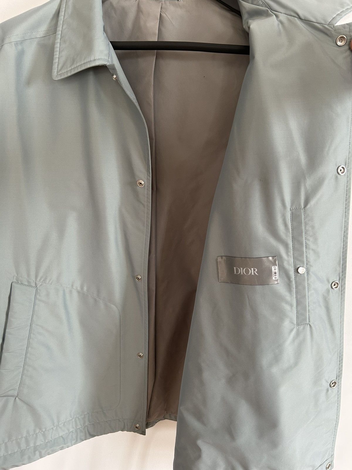 Dior Dior Mens Light Blue Silk Blouson Windbreaker size L/XL 52 Size US L / EU 52-54 / 3 - 7 Thumbnail