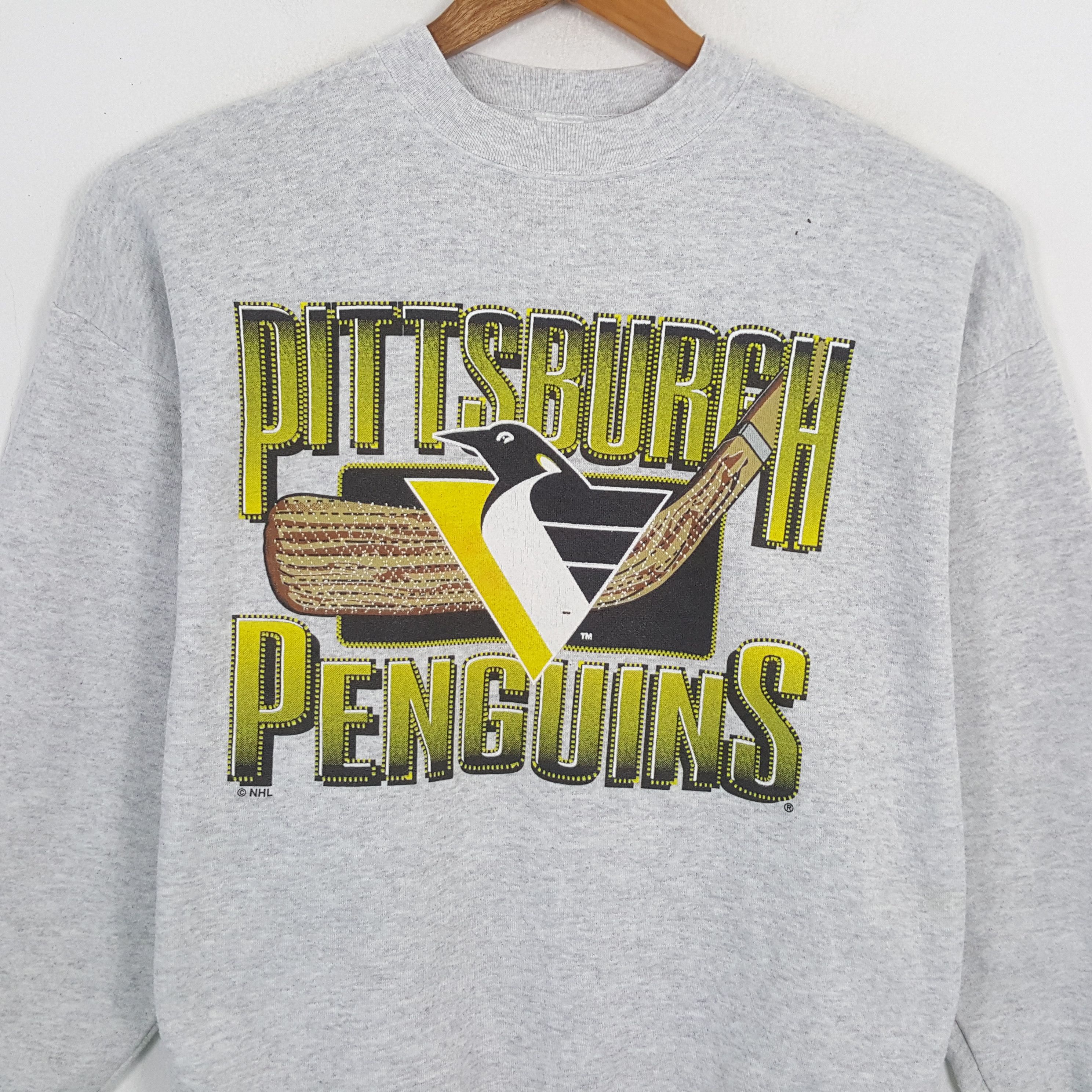 NHL × Vintage Vintage 90's PITTSBURGH PENGUINS NHL Team Swetahisrt Size US L / EU 52-54 / 3 - 2 Thumbnail