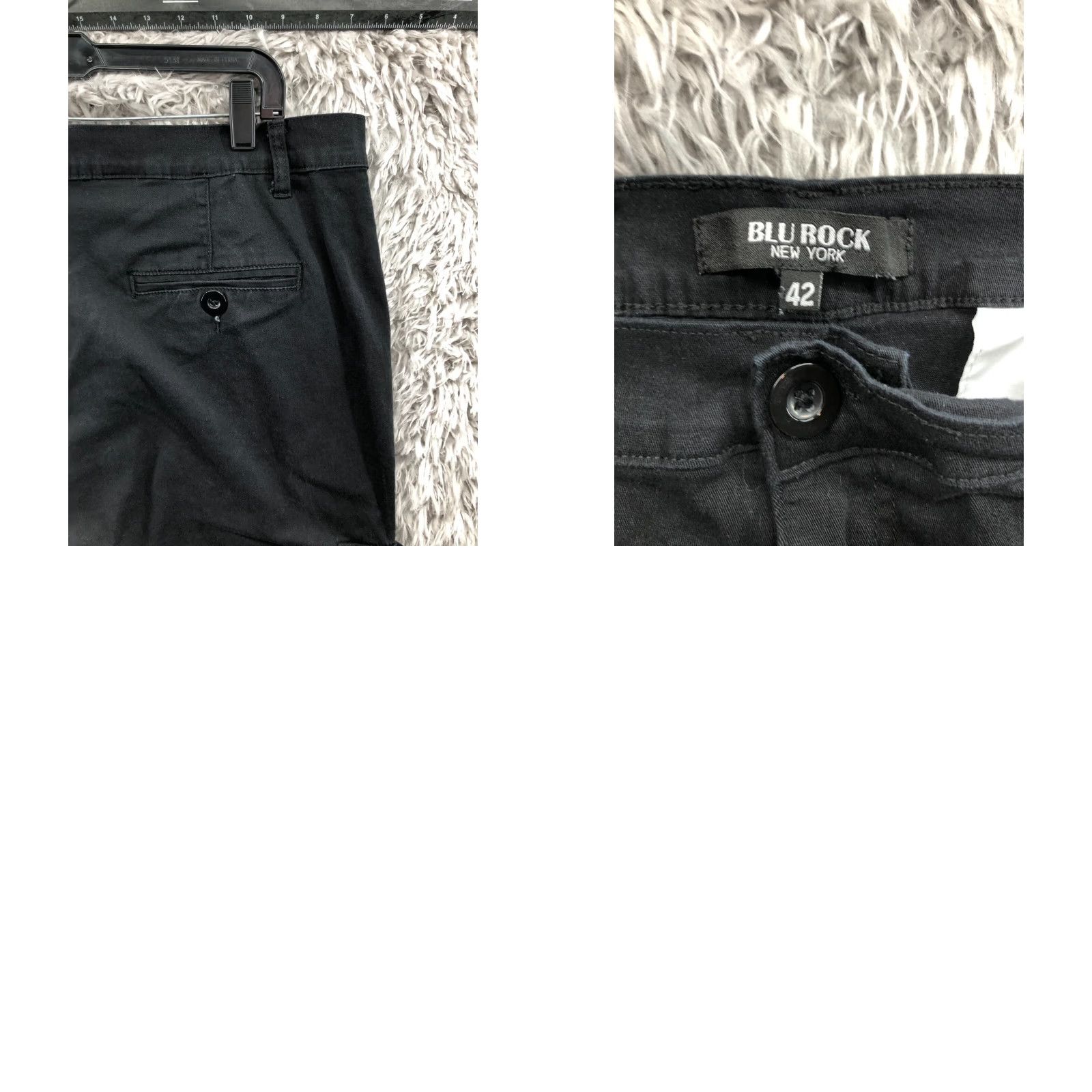 Vintage Blu Rock Cargo Chino Shorts Mens Regular 42 Belt Loops 5-Pocket Dark Wash Black Stretch Size US 42 / EU 58 - 8 Thumbnail