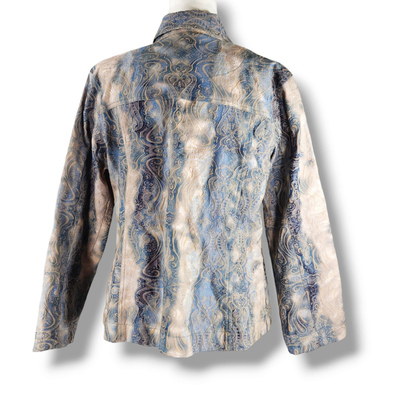 Other EUC Analogy Textured Embroidered Boho Button Up Jacket Sz XL Size XL / US 12-14 / IT 48-50 - 3 Thumbnail
