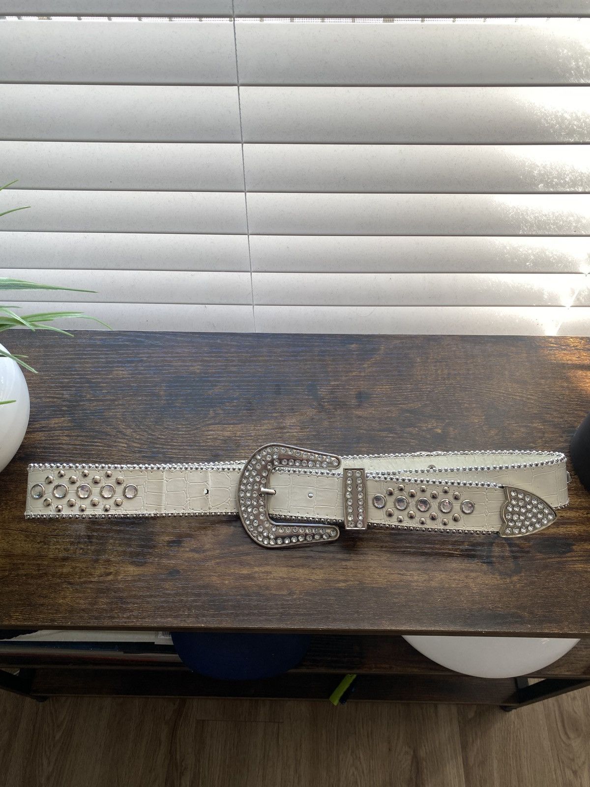 Other Y2K Leather Western Crystal Belt Size ONE SIZE - 2 Thumbnail