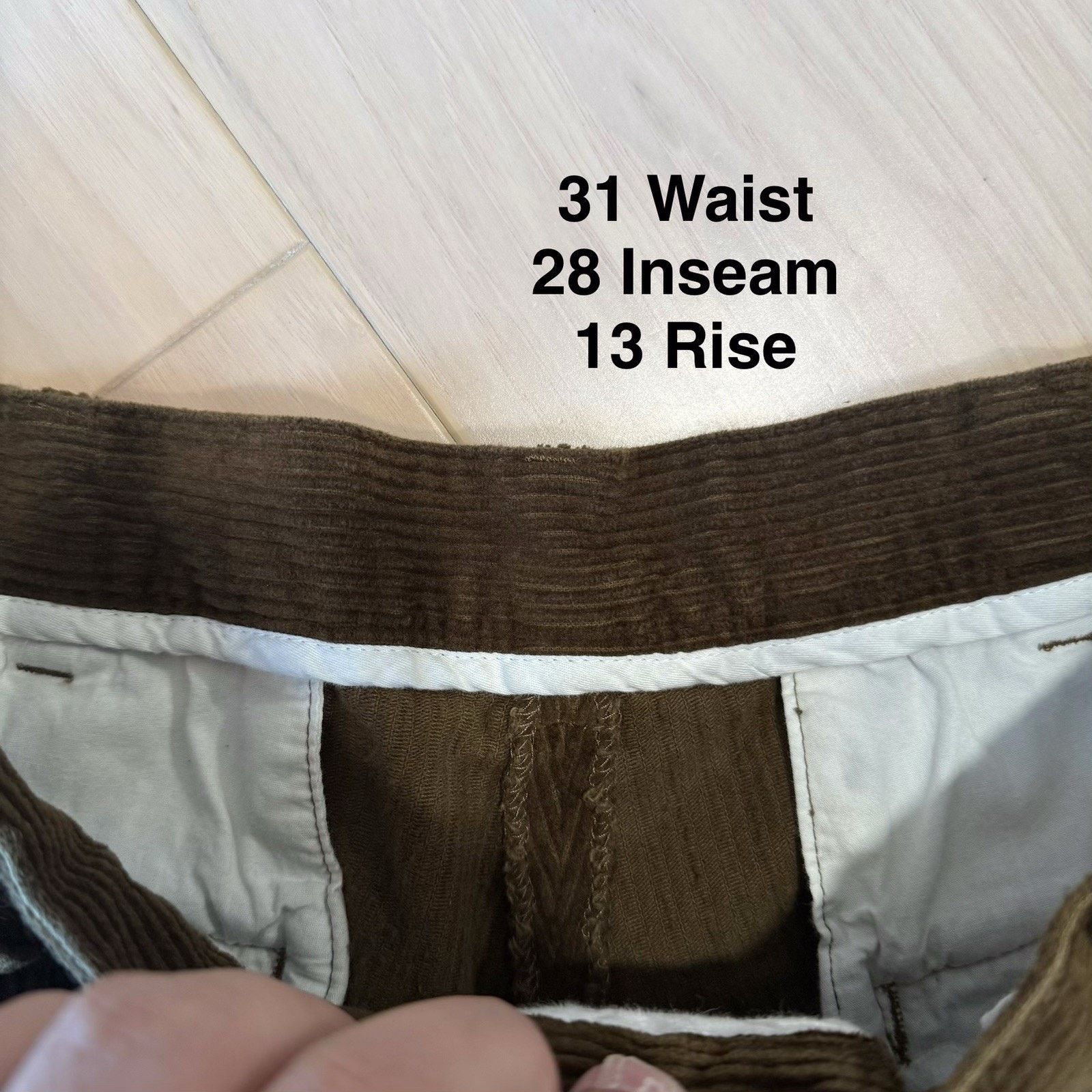 Other Non Stock MFG Corduroy Pants 31 Brown Minimalist Pleated Size US 31 - 5 Thumbnail