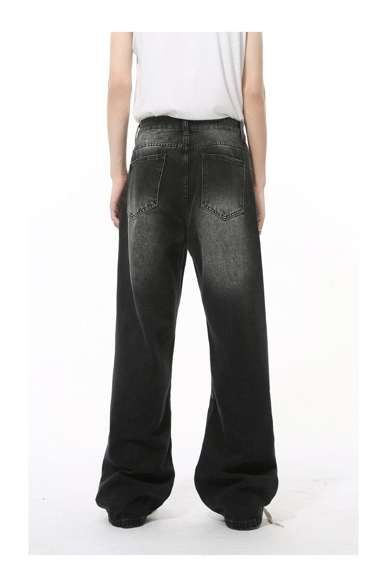 Japanese Brand × Jean Vintage Washed Lightning Pattern Wide Leg Loose Jeans Size US 32 / EU 48 - 5 Thumbnail