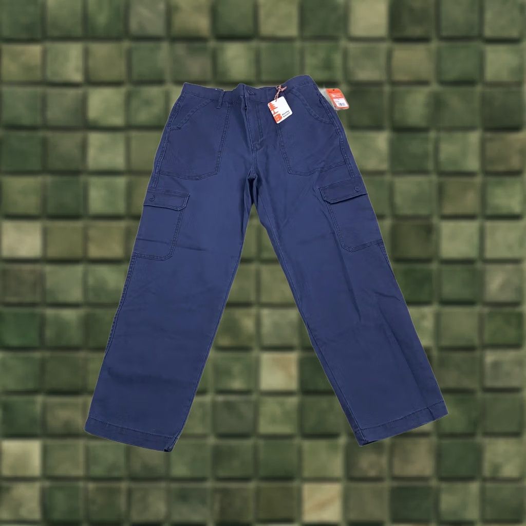 Vintage Bass Outdoor Blue Stretch Cargo Pants Women’s 10 NWT-12778 Size 32" / US 10 / IT 46 - 1 Thumbnail