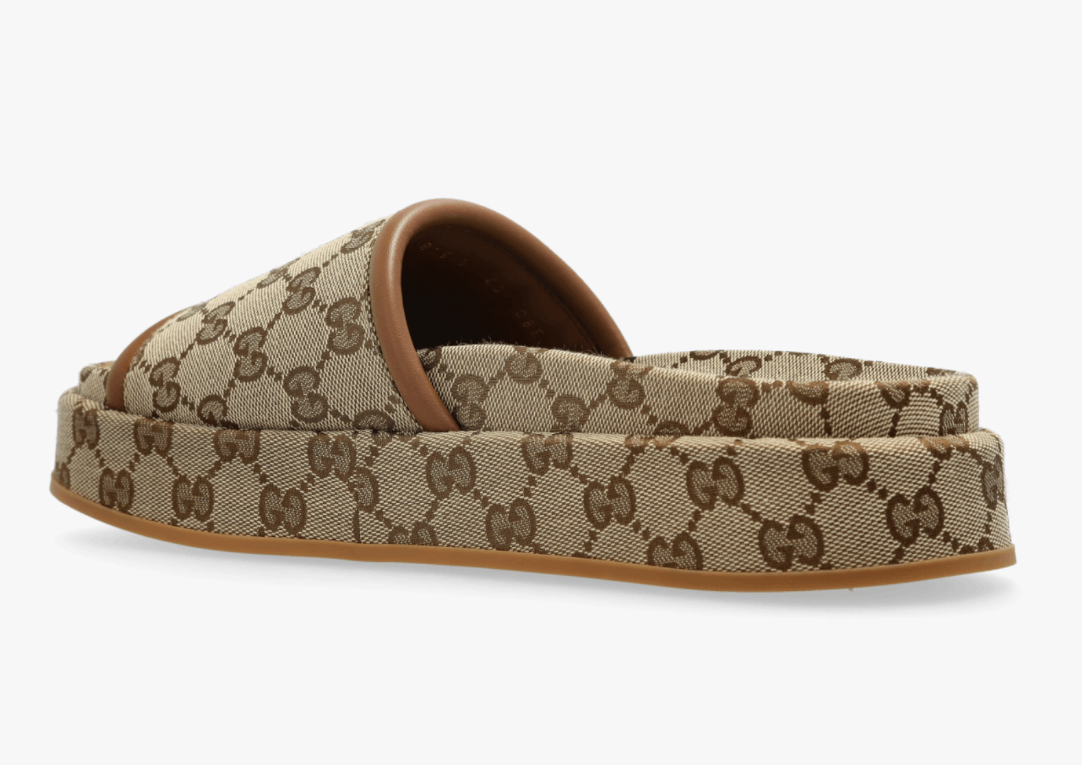 Gucci Gucci Brown GG Monogram Logo Flat Slide Platform Sandal 40.5 Size US 10.5 / IT 40.5 - 14 Thumbnail