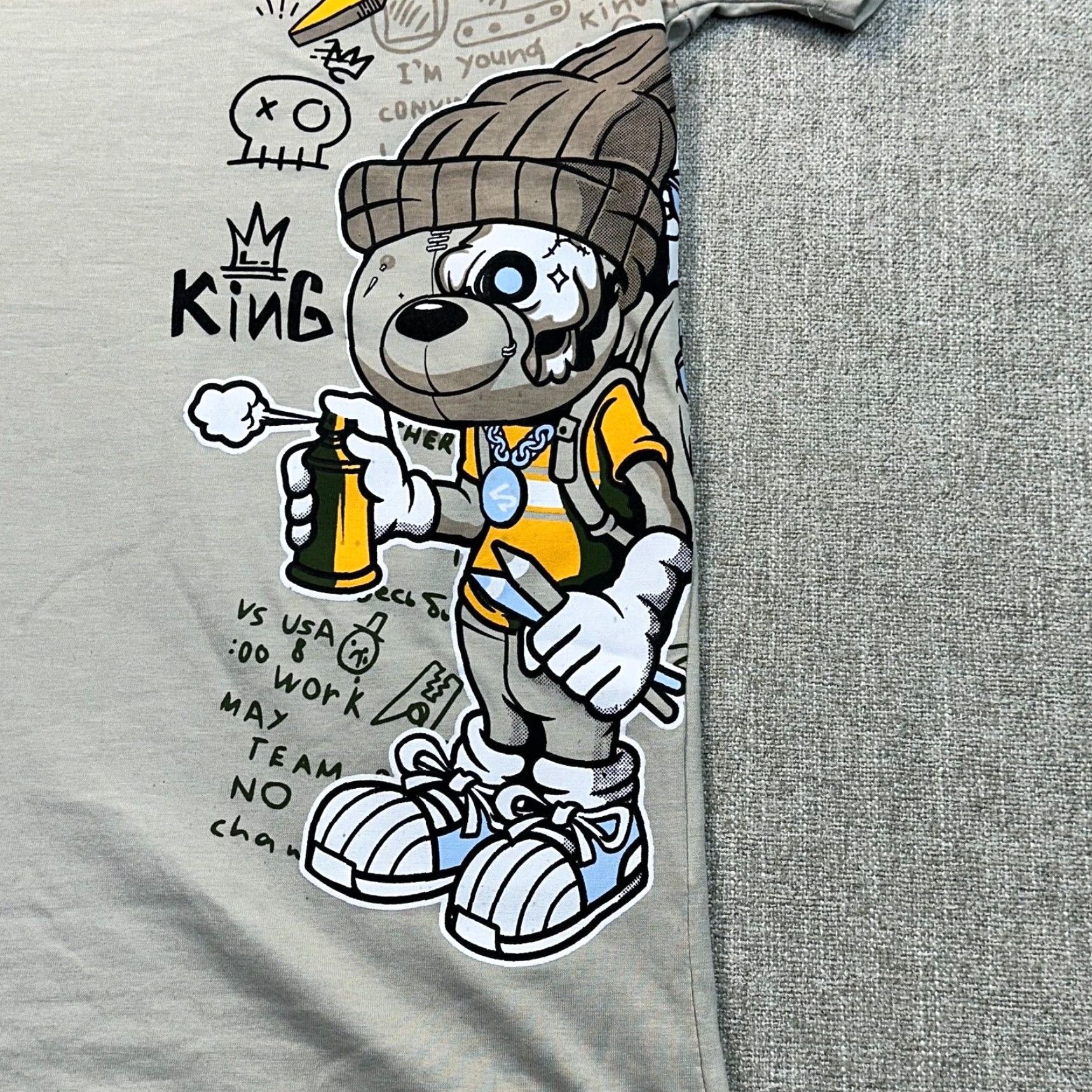 Southpole VINTAGE NWT Southpole Graphic Tee Mens Large Graffiti Dogs Streetwear Hip Hop Grunge Y2K Size US L / EU 52-54 / 3 - 4 Thumbnail