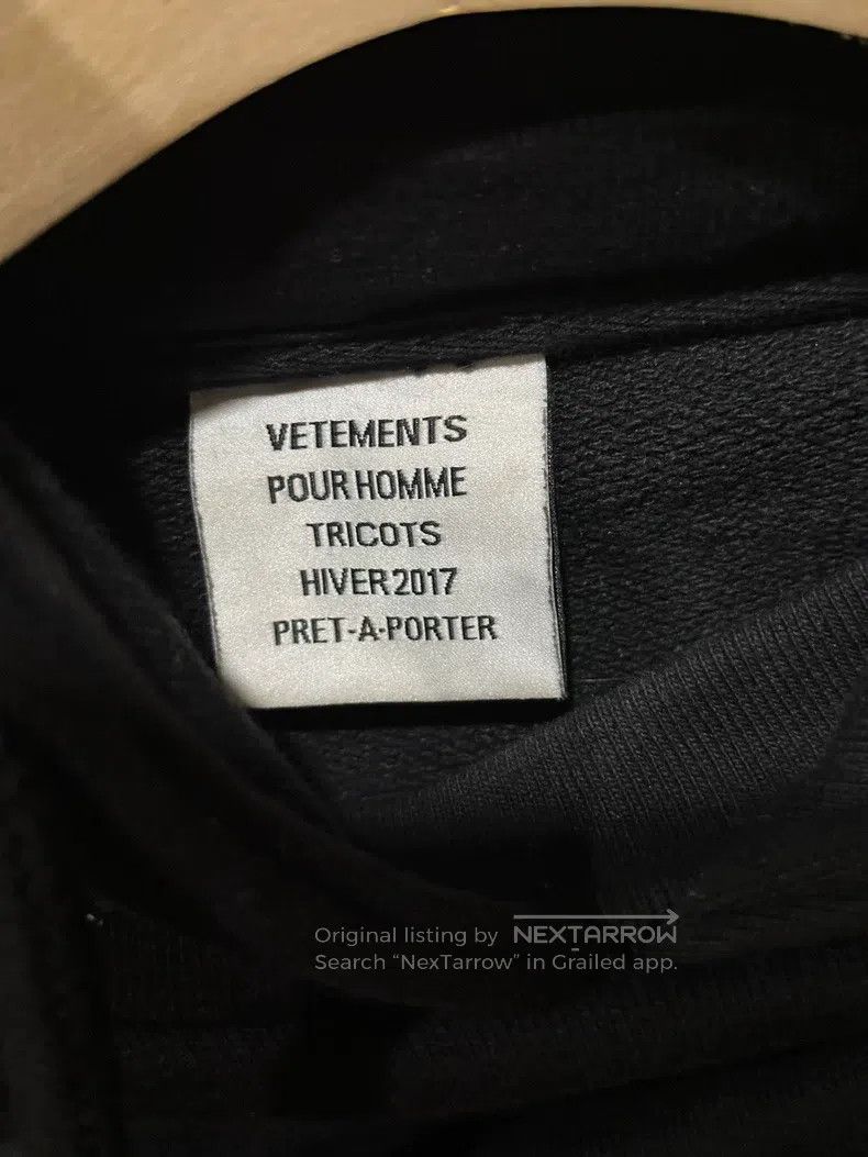 Vetements Vetements Classic Black Hoodie Size US S / EU 44-46 / 1 - 2 Thumbnail