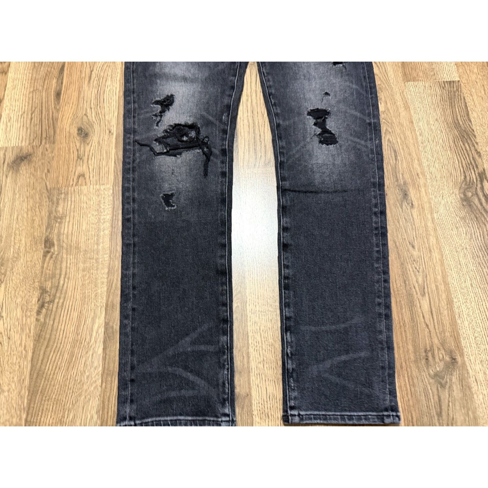 American Eagle Outfitters American Eagle Jeans, Men's Size 30x30, Black, Denim, Distressed, AIRFLEX 360 Size US 30 / EU 46 - 3 Thumbnail