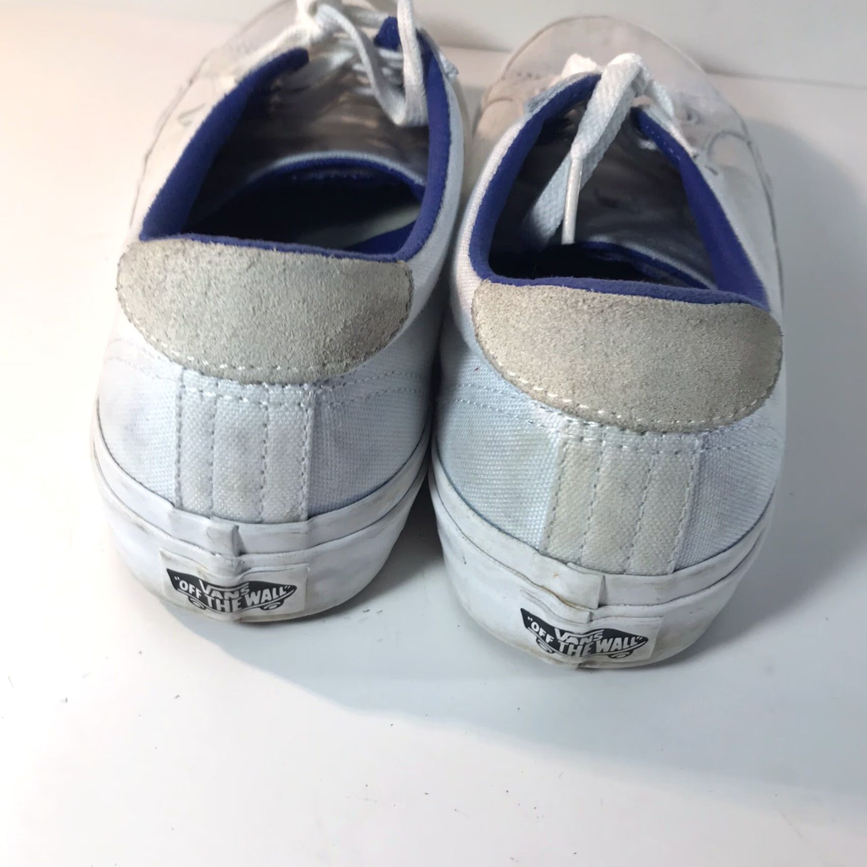 Vans VANS Off The Wall White Canvas Sneakers Women’s Size 9.5 – Lace Up Low Top Athletic Shoes for Casual Activewear Size US 9.5 / IT 39.5 - 4 Thumbnail