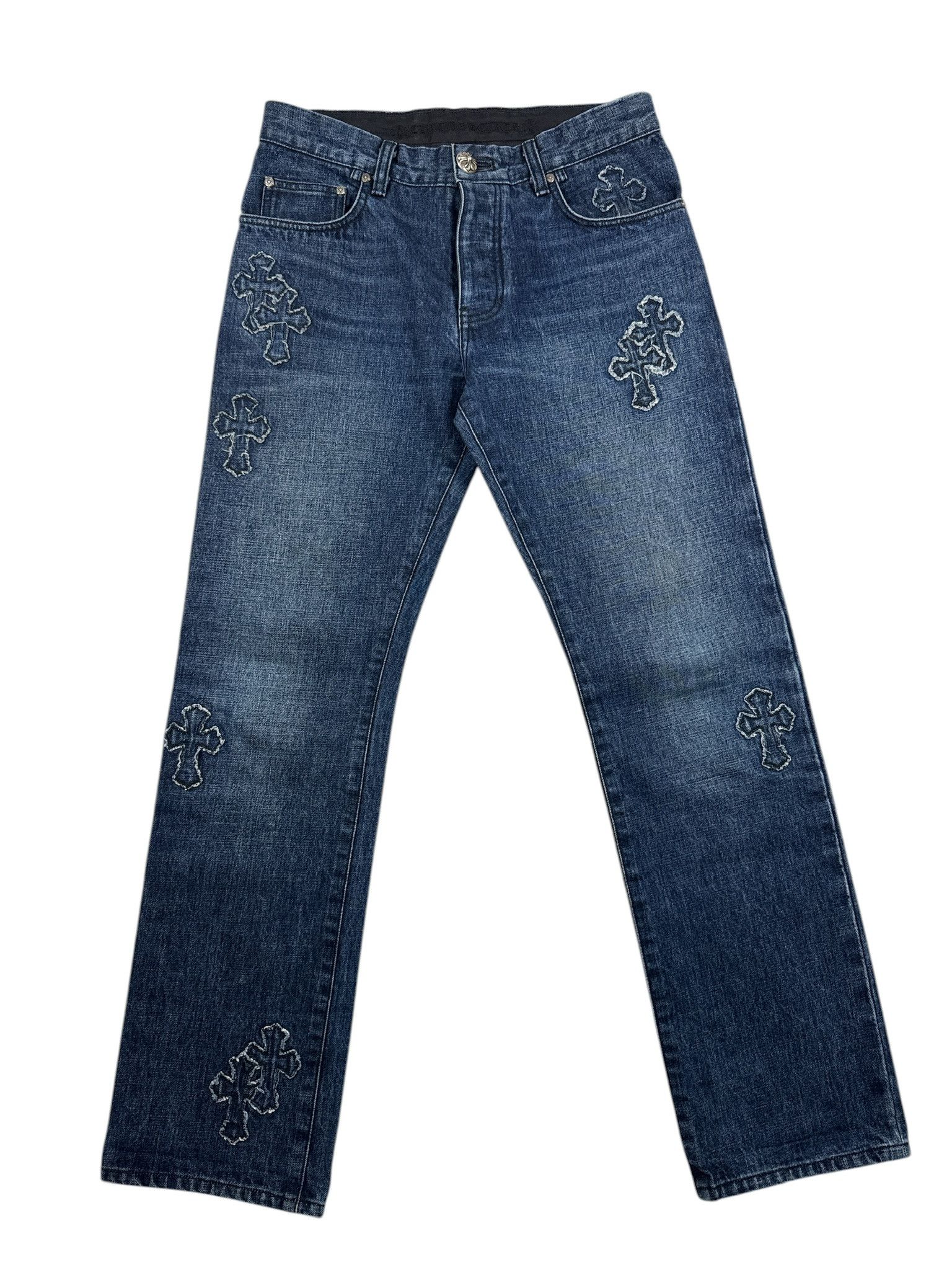 Chrome Hearts Chrome Hearts Loose Ends Denim Cross Patch Jeans Size US 32 / EU 48 - 1 Thumbnail