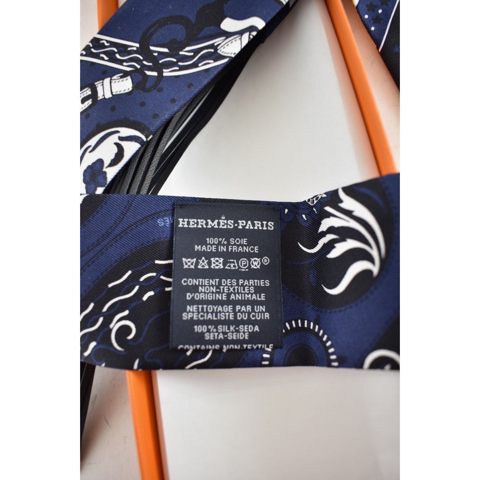 Hermes Hermes Scarf Festival Des Amazones Noir Black Fringe Leather Size ONE SIZE - 10 Thumbnail