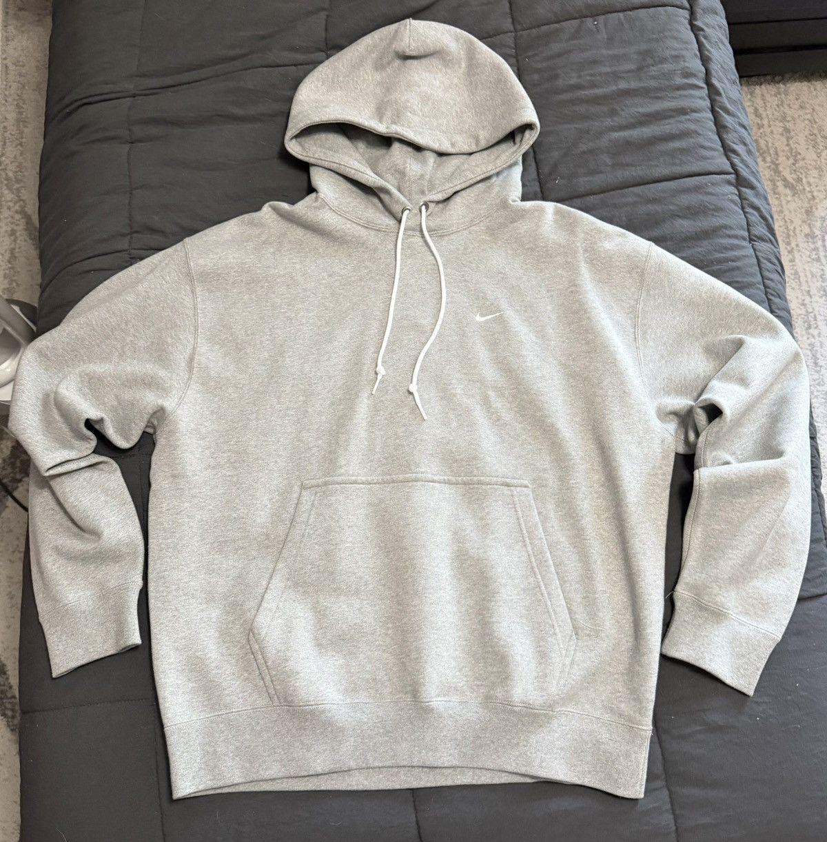 Nike Gray Nike Solo Swoosh Hoodie Size US L / EU 52-54 / 3 - 1 Thumbnail