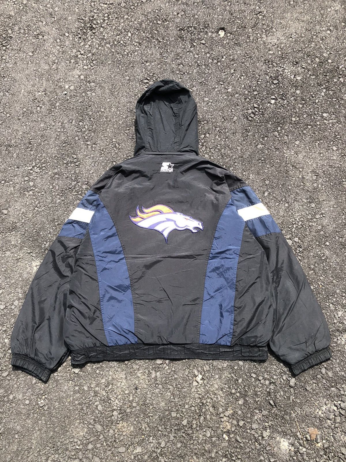 Vintage Vintage 90s Starter NFL Denver Broncos Hooded Jacket Size US XXL / EU 58 / 5 - 1 Thumbnail