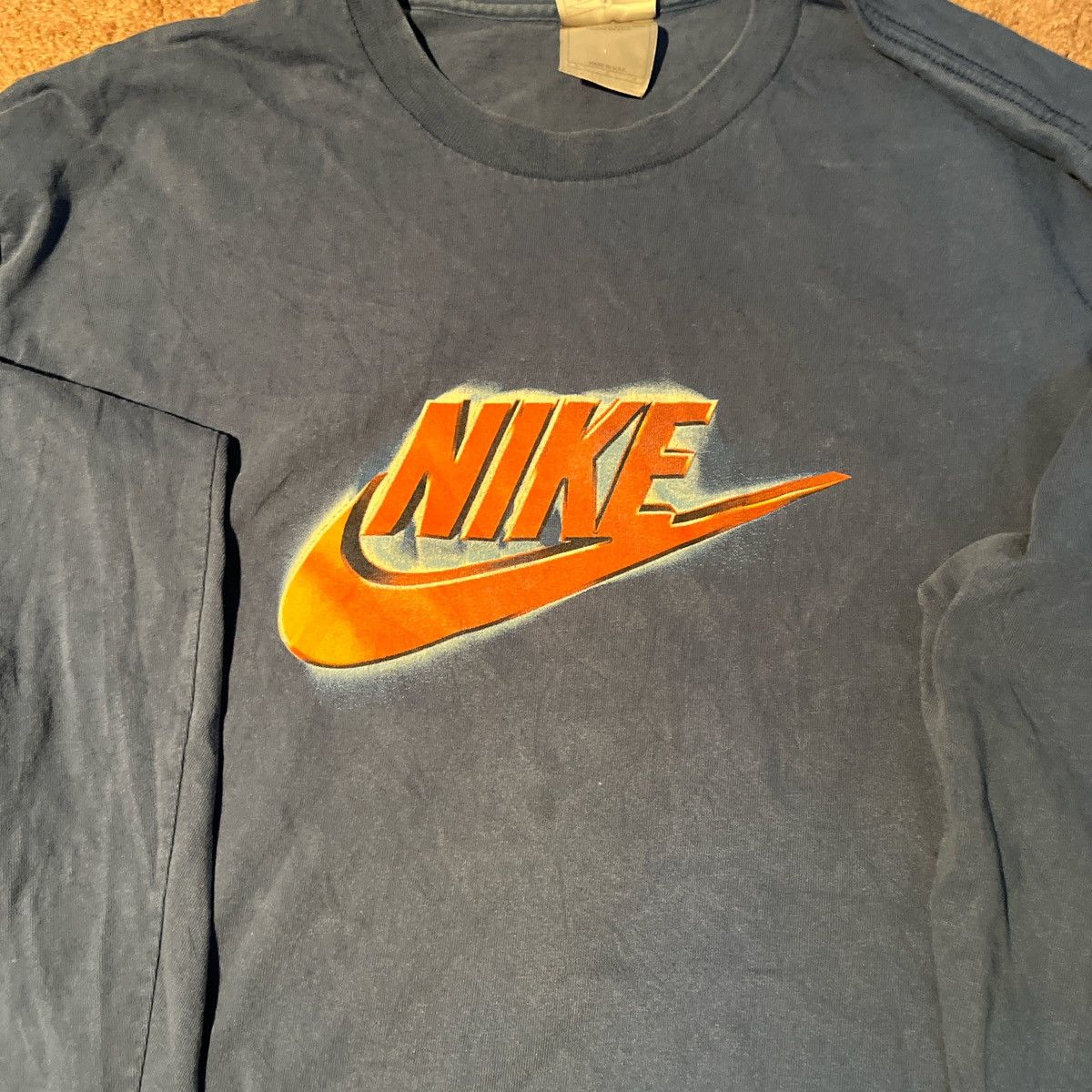 Nike Y2K Nike Blue Skate Tee Sleeve hit size large Size US L / EU 52-54 / 3 - 2 Thumbnail