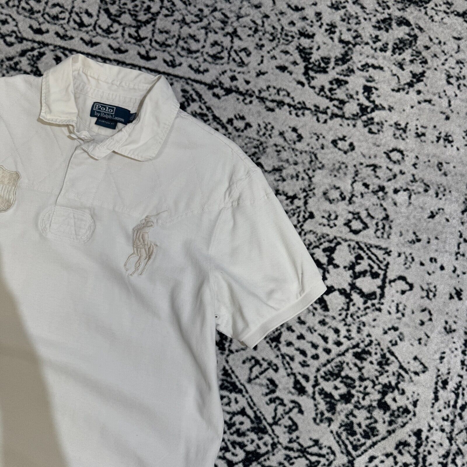 Ralph Lauren Vintage Ralph Lauren White Cotton Polo Shirt Size XL USA Size US XL / EU 56 / 4 - 5 Thumbnail
