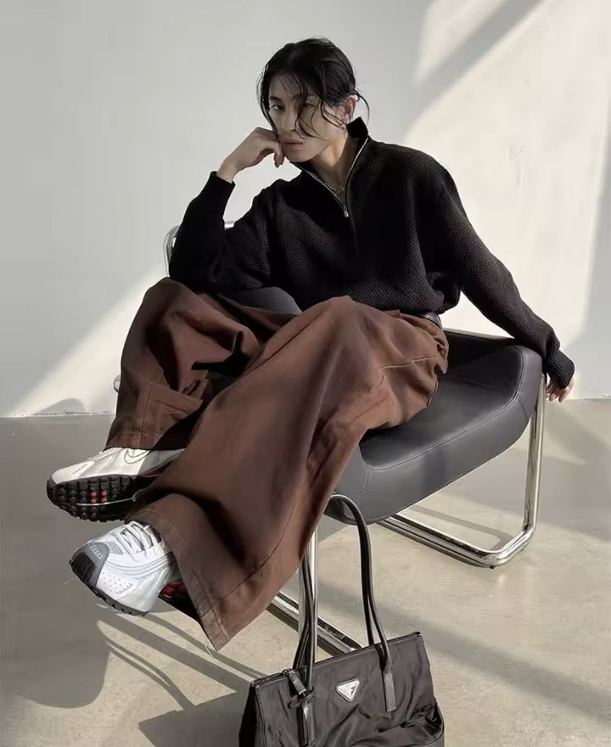 Denime × Japanese Brand × Jean Mauroicardi Autumn Flowy Baggy Wide Leg Pants Size US 32 / EU 48 - 2 Thumbnail