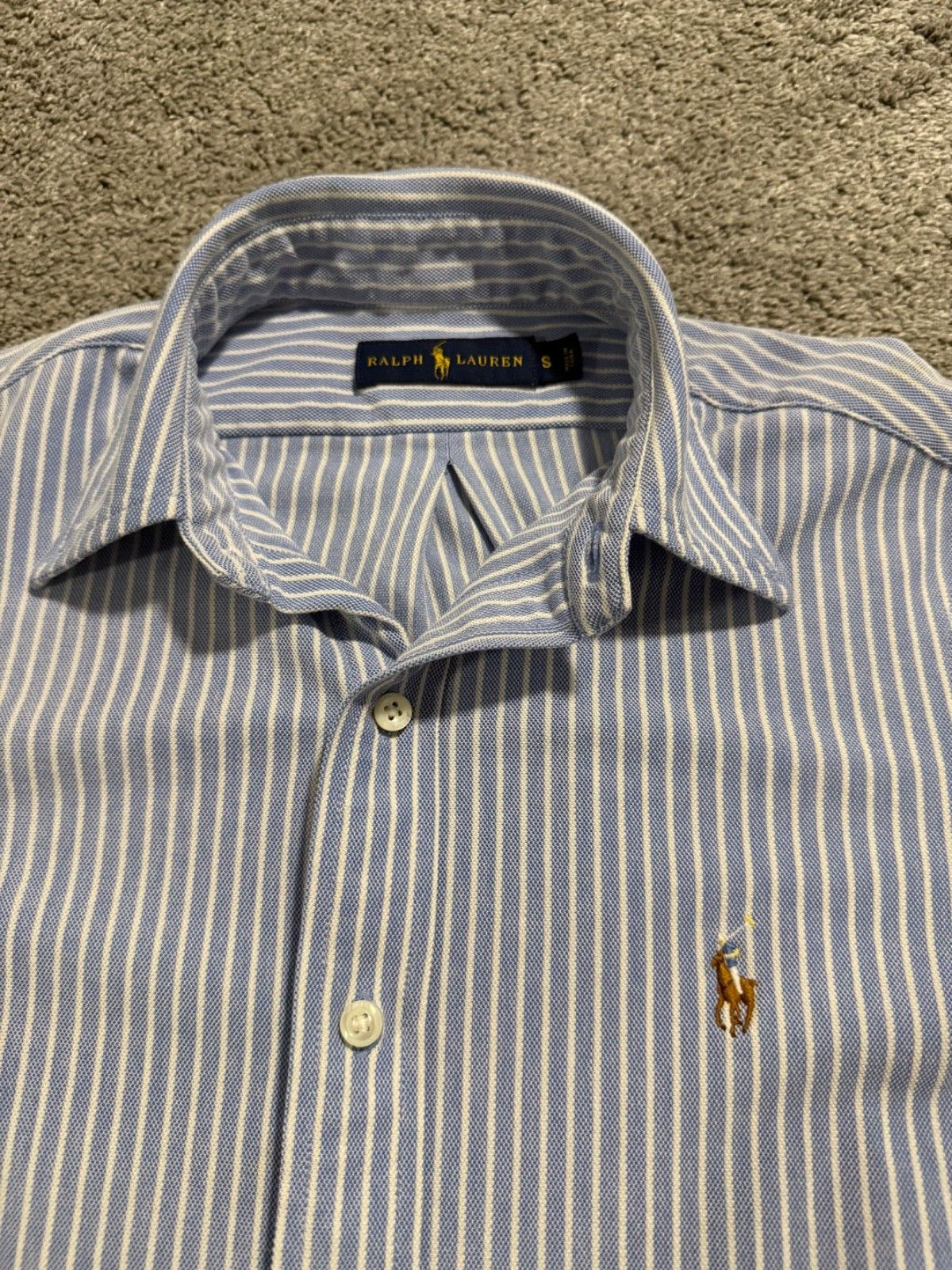 Ralph Lauren Ralph Lauren Blue Stripe Cotton Button Down Preppy Pony S Size US S / EU 44-46 / 1 - 2 Thumbnail