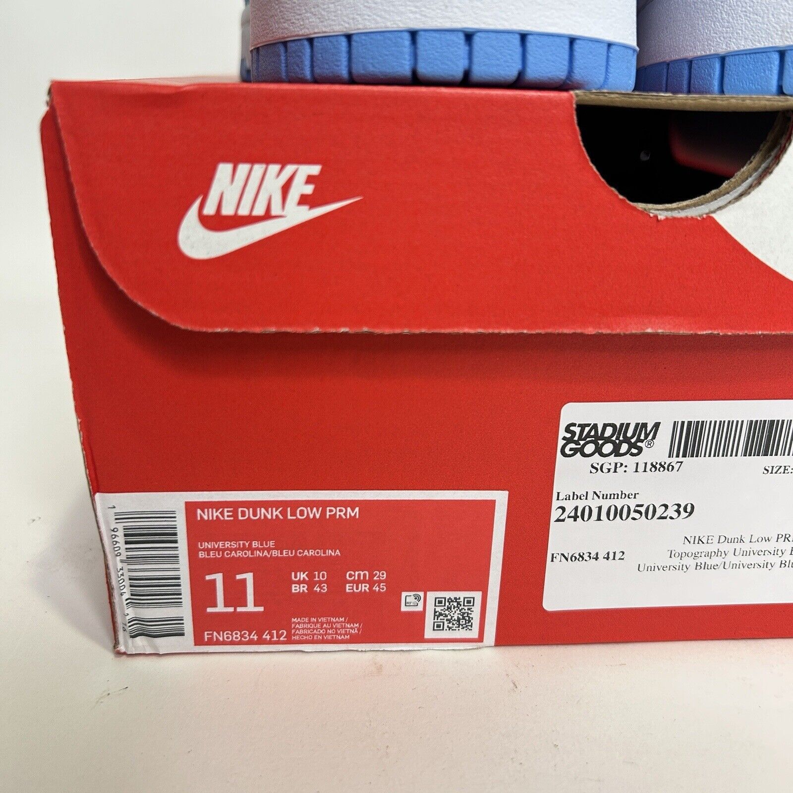 Nike Nike Dunk Low PRM “Topography/University Blue” 2024 Size US 11 / EU 44 - 5 Thumbnail