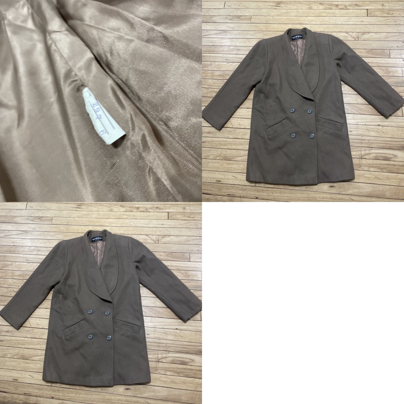 Vintage VINTAGE Style VI Ltd Coat Jacket Wool 2XL Brown Long 100% Pure Wool Double-Breasted Faux Fur Collar Women Winter United States USA Size XXL / US 16-18 / IT 52-54 - 10 Thumbnail
