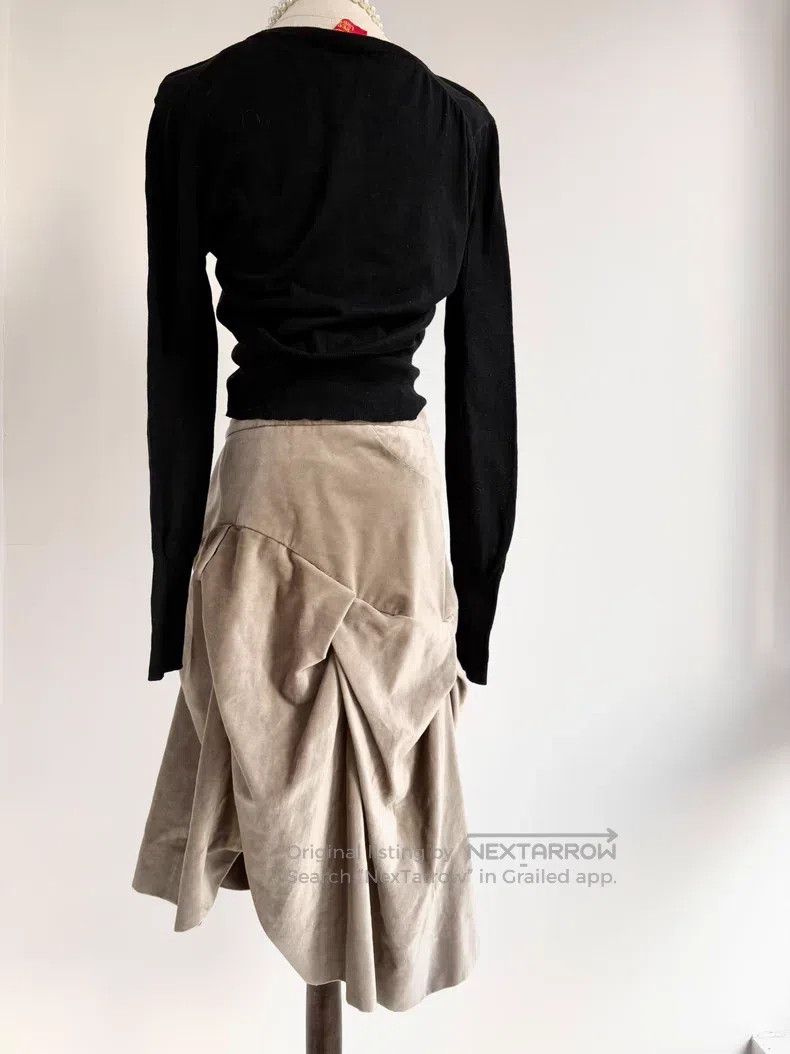 Vivienne Westwood Vivienne Westwood Beige Brown Irregular Cut Velvet Skirt Size 26" / US 2 / IT 38 - 2 Thumbnail