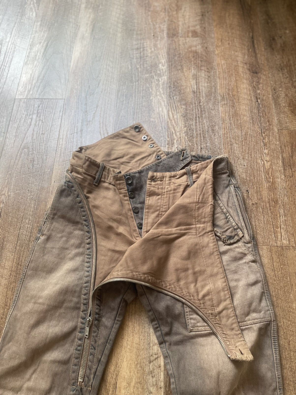 Rick Owens Rick Owens FW 06 Dustulator Mudwash Double Layer Aircuts OG Size US 32 / EU 48 - 2 Thumbnail