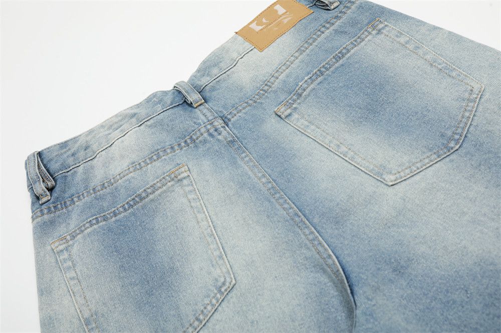 Japanese Brand × Jean Heavy washed gradient punk distressed raw edge denim shorts Size US 32 / EU 48 - 6 Thumbnail