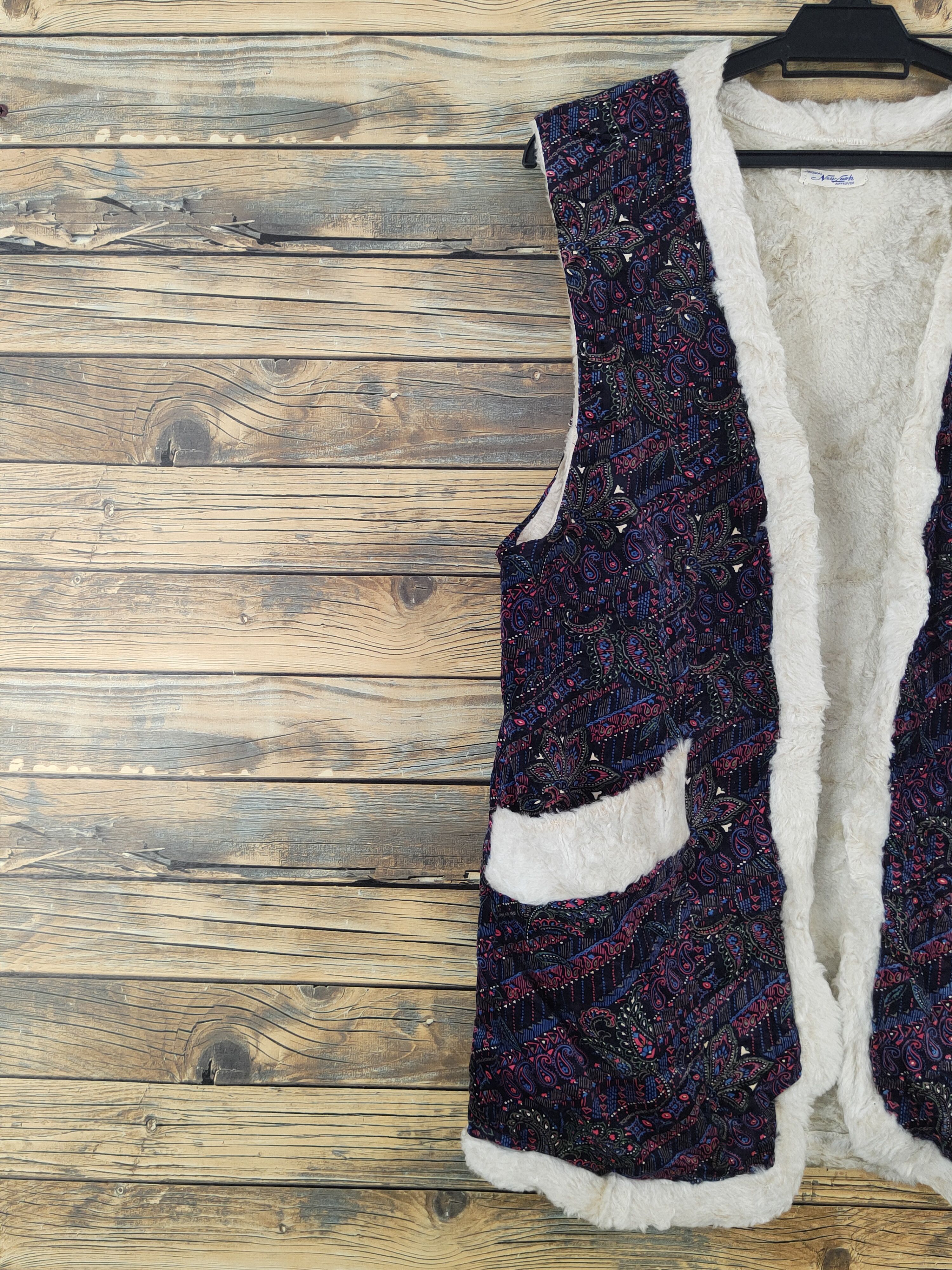 New Look × Vintage Rare & Vintage item by New Look Navy Fur Mohair Vests Size S / US 4 / IT 40 - 3 Thumbnail