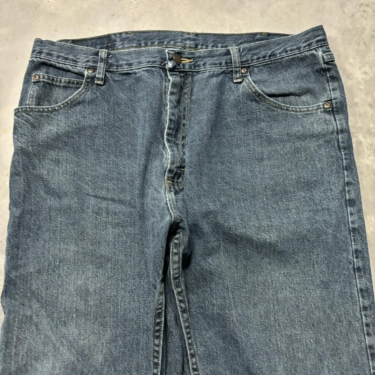 Japanese Brand × Vintage Crazy Vintage Y2K/2000s Grunge Dark Wash Essential Denim Jeans! Size US 38 / EU 54 - 5 Thumbnail