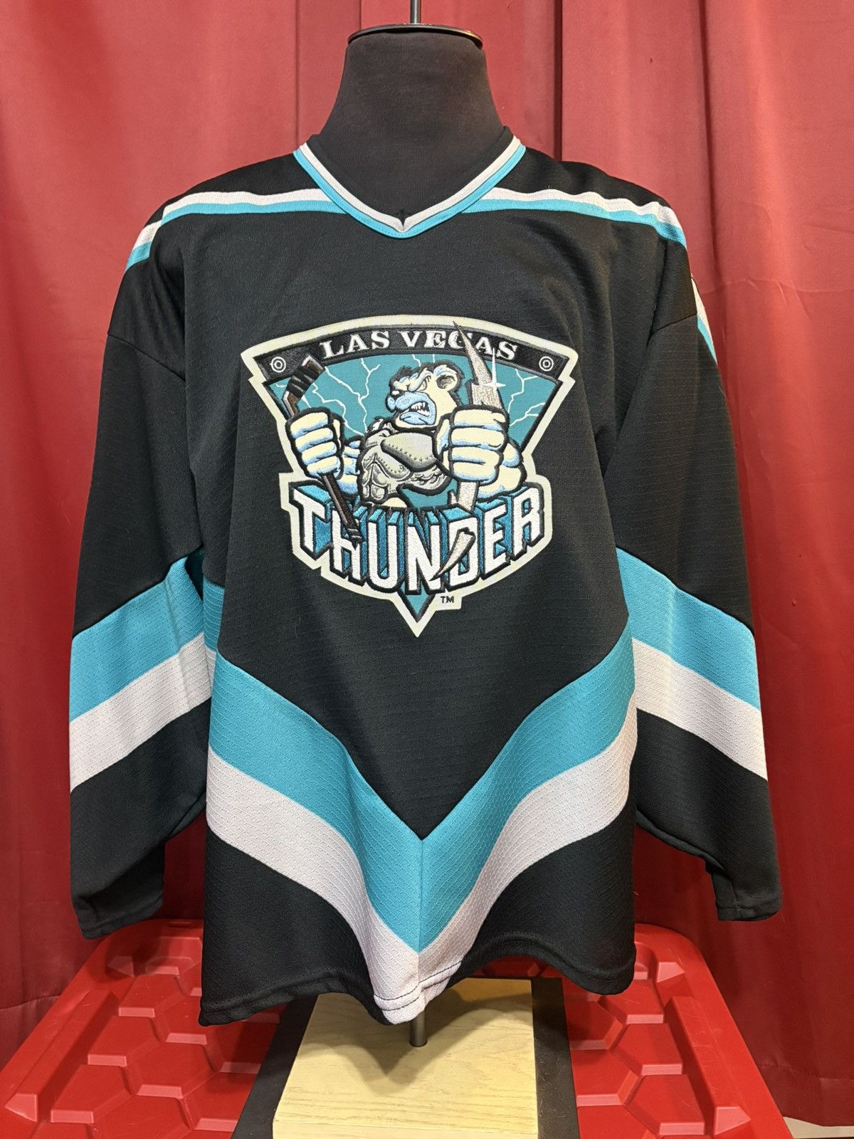 Vintage Vintage Las Vegas Thunder Jersey 90’s IHL Hockey Grail Size US XL / EU 56 / 4 - 1 Thumbnail