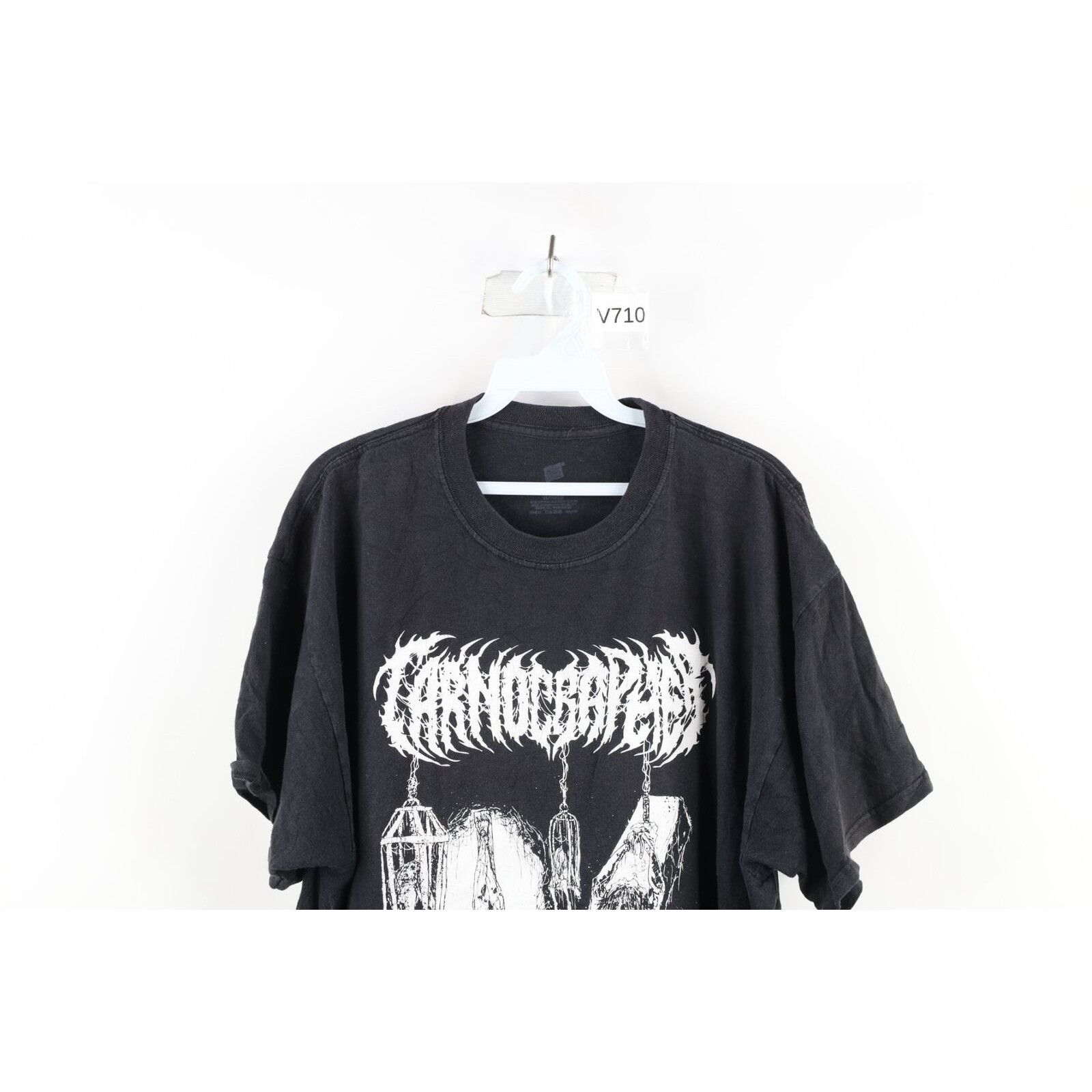 Vintage Retro Faded Carnographer Death Metal Band T-Shirt Size US XL / EU 56 / 4 - 2 Thumbnail