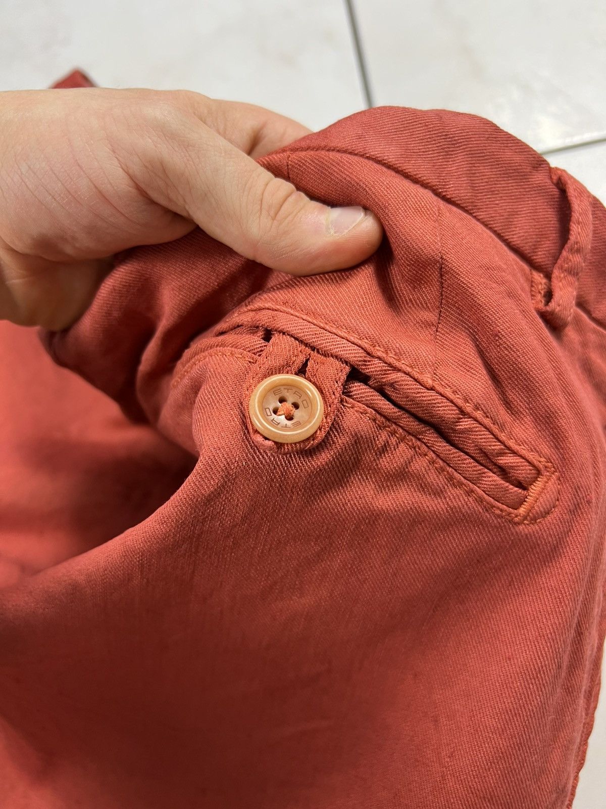 Etro Etro Milano casual linen cotton chino orange trousers Size US 34 / EU 50 - 18 Thumbnail