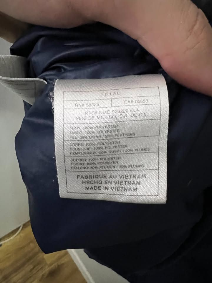 Nike Nike Vintage Down Winter Jacket Puffer Blue Mini Swoosh Size US XL / EU 56 / 4 - 9 Thumbnail